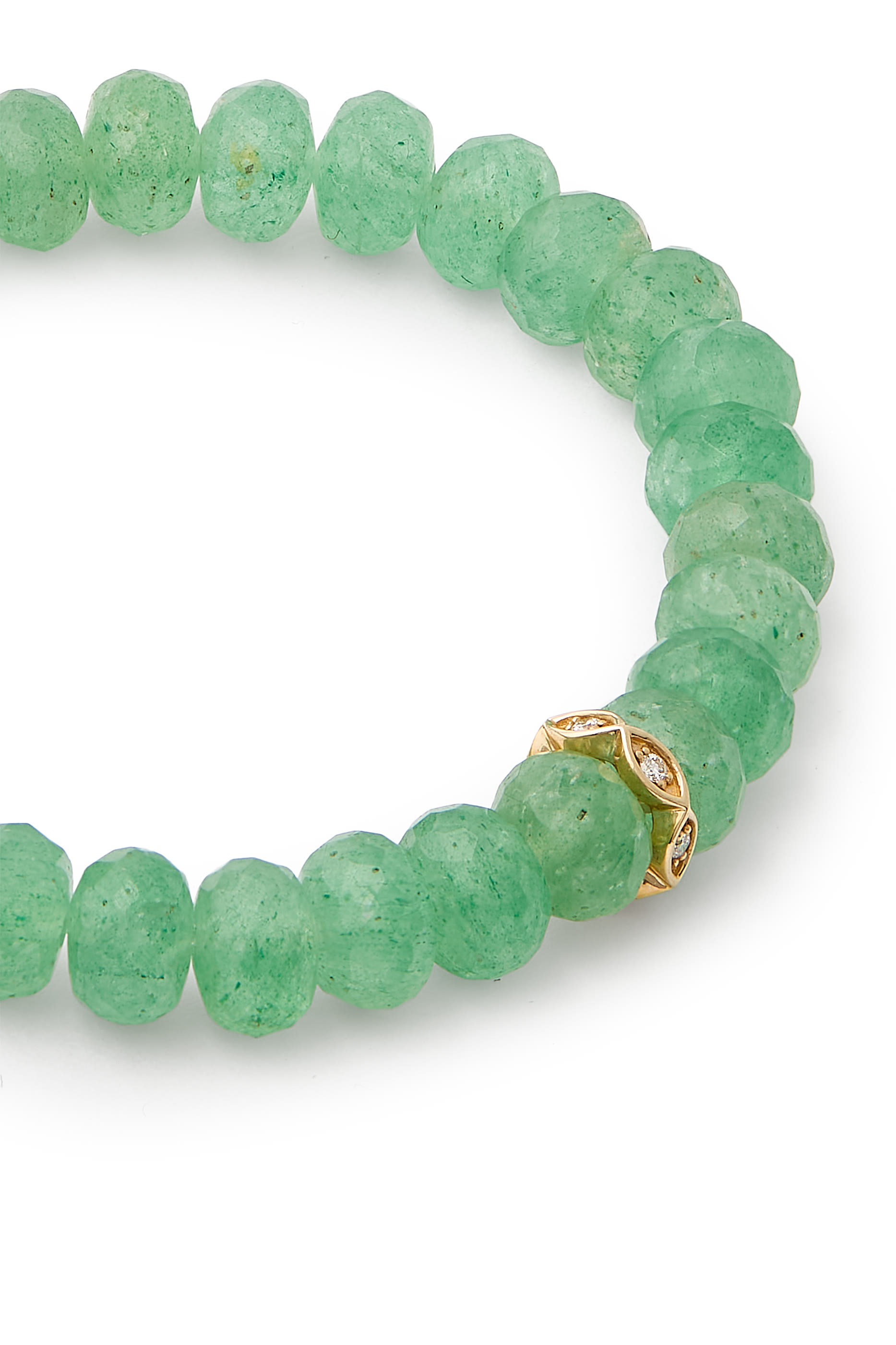 Eternity Marquise Rondelle Beaded Bracelet, 14k Yellow Gold & Diamonds, Quartz