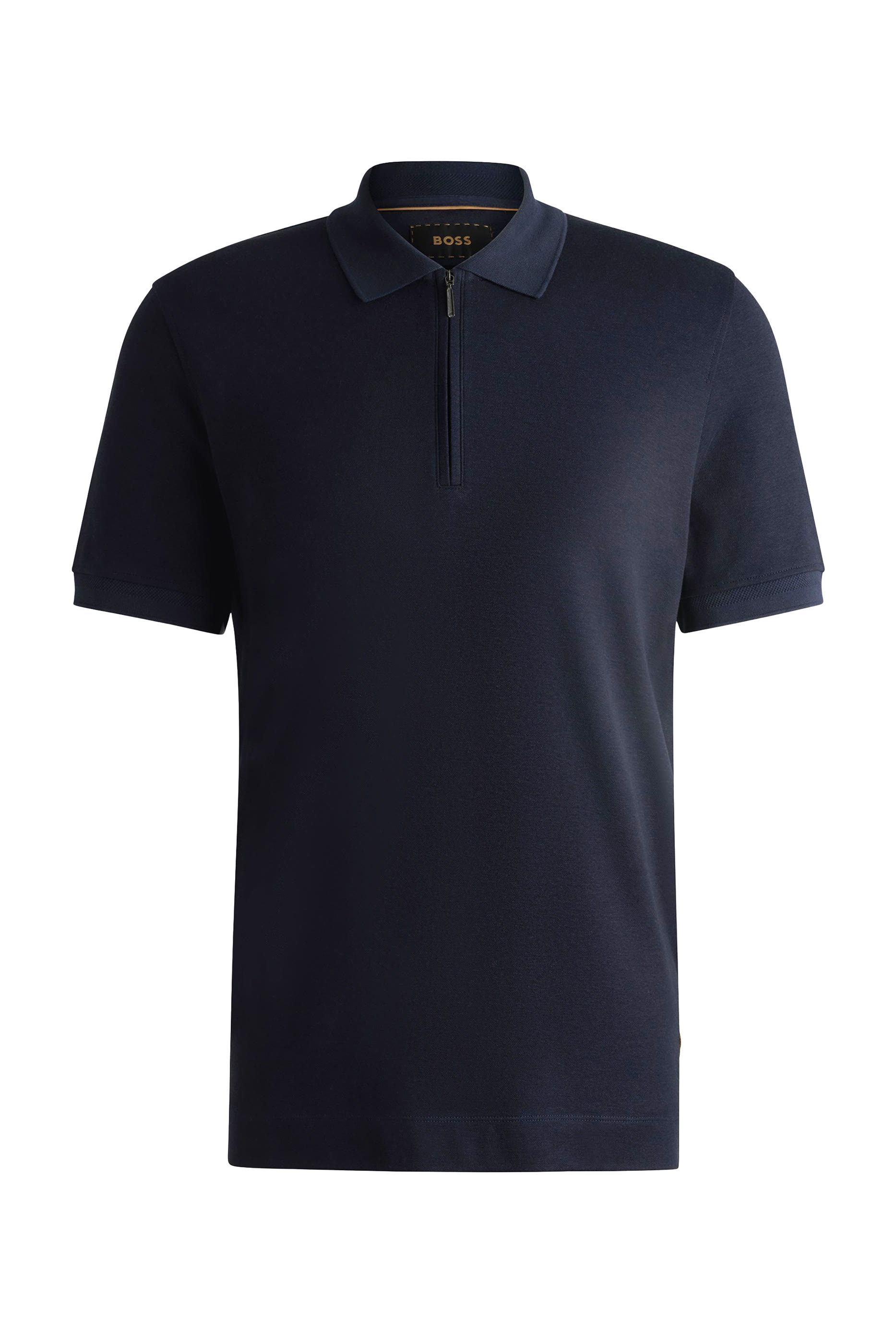 Zip-Neck Polo Shirt in Cotton and Cashmere