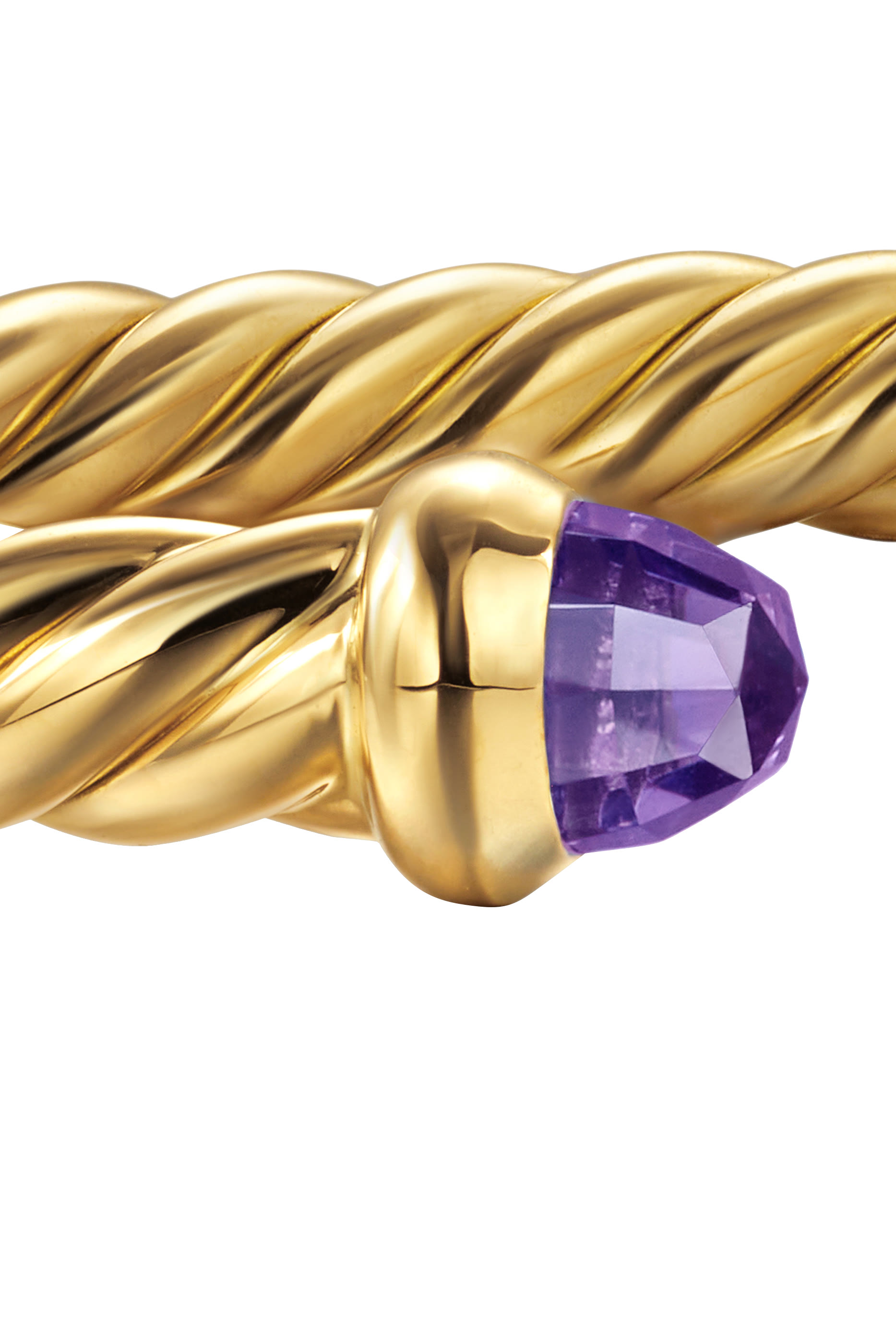 Cablespira&reg; Flex Bracelet, 18K Yellow Gold & Amethyst