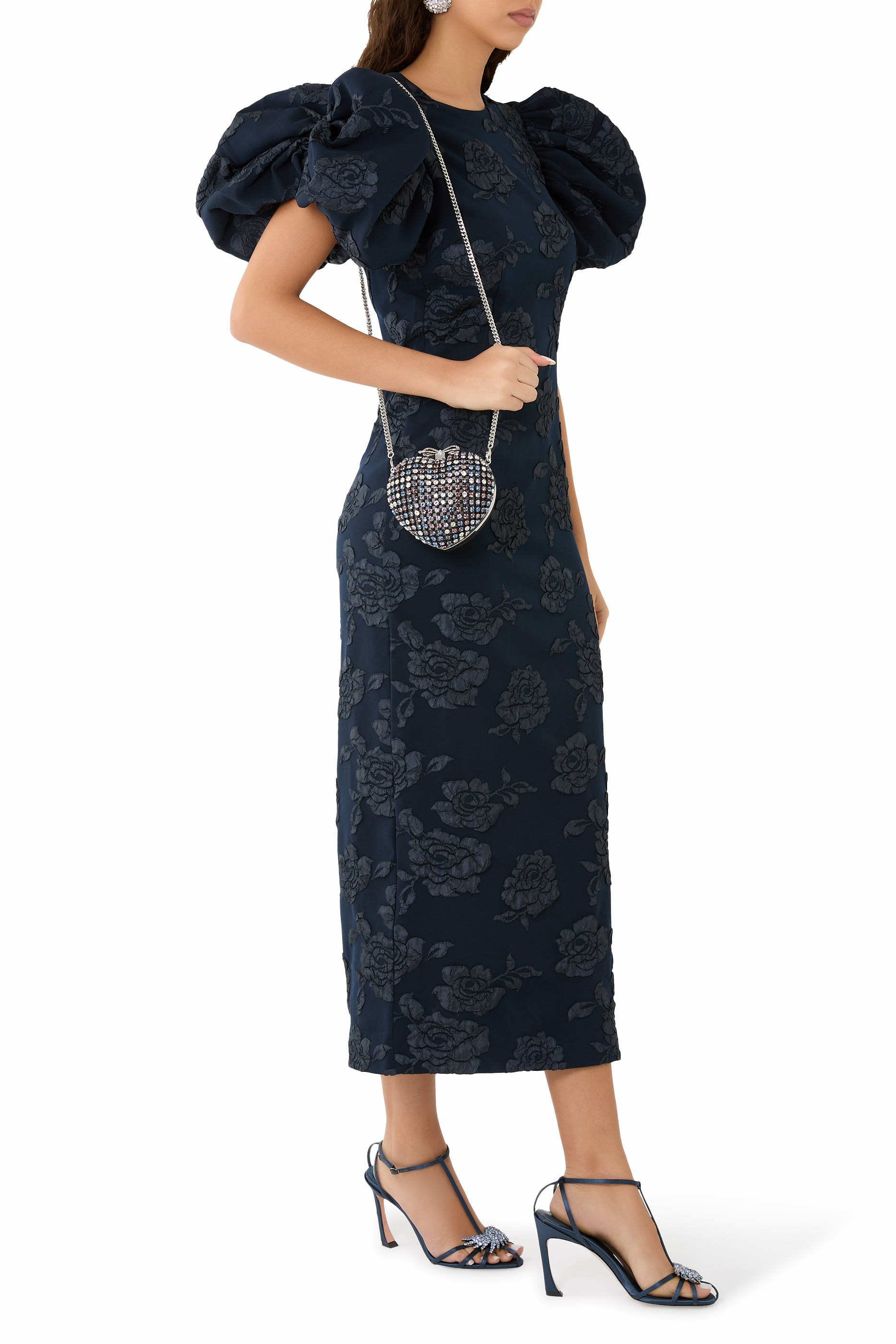 Multi Crystal Heart Clutch 