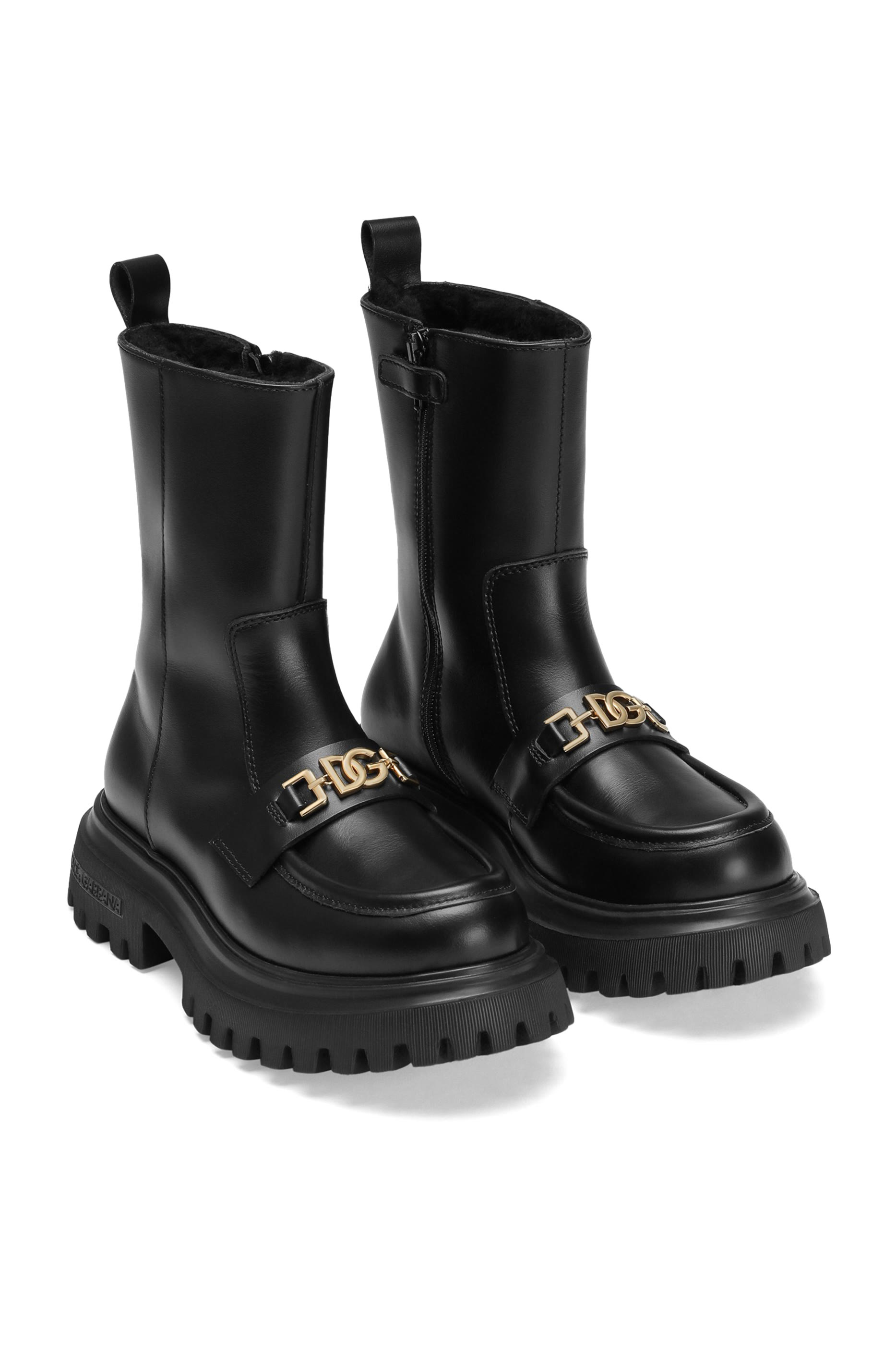 Kids Nappa Calfskin Ankle Boots