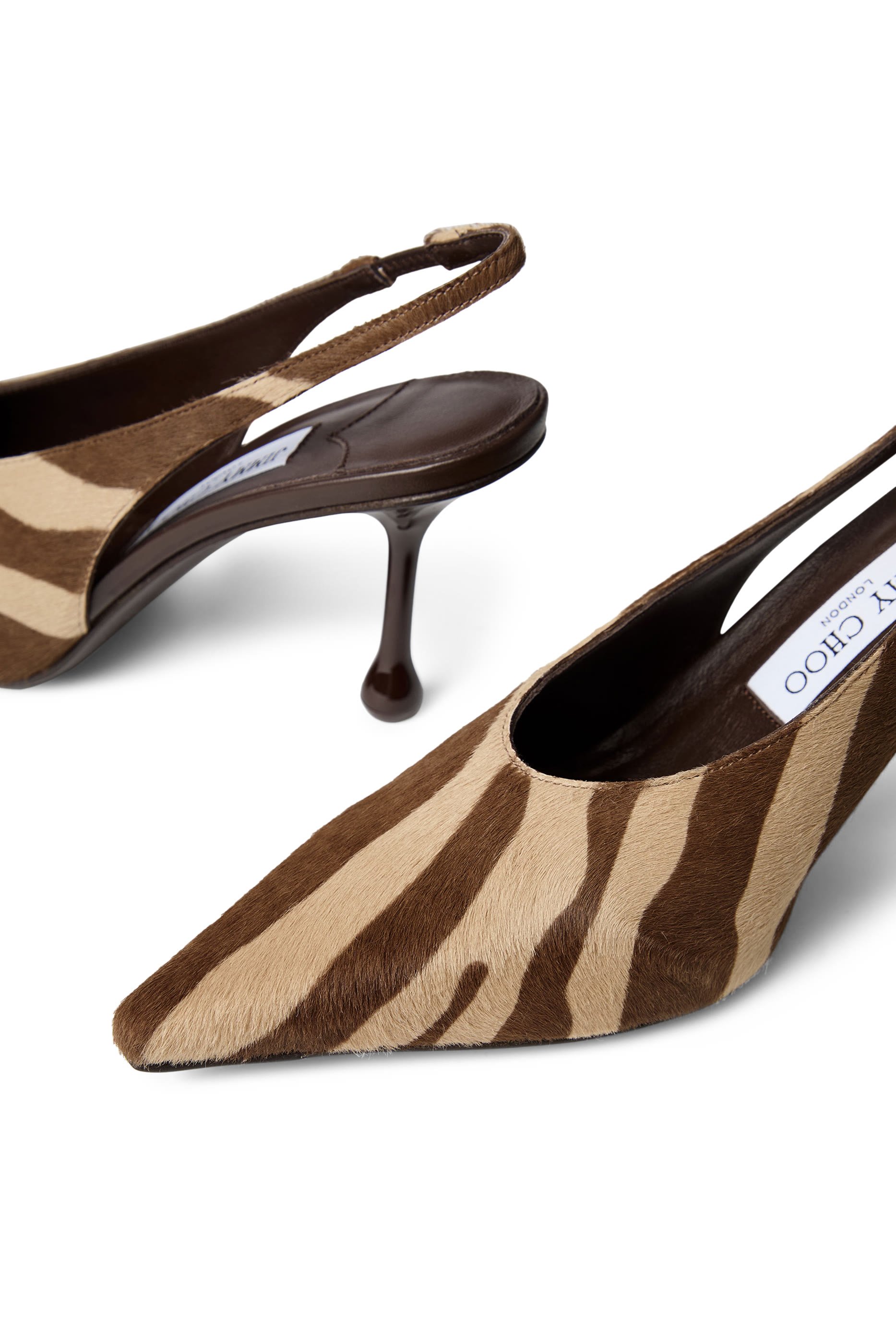 Isa 80 Zebra-Printed Pony Pumps 