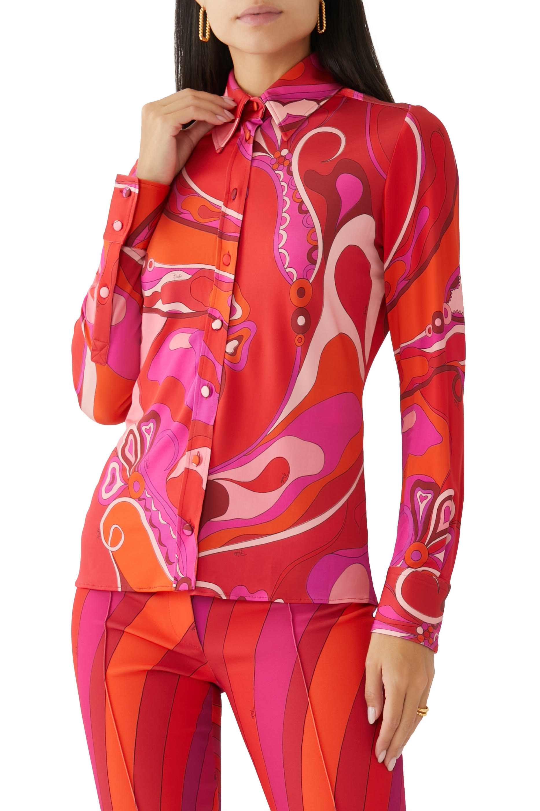 Orchidee-Print Shirt