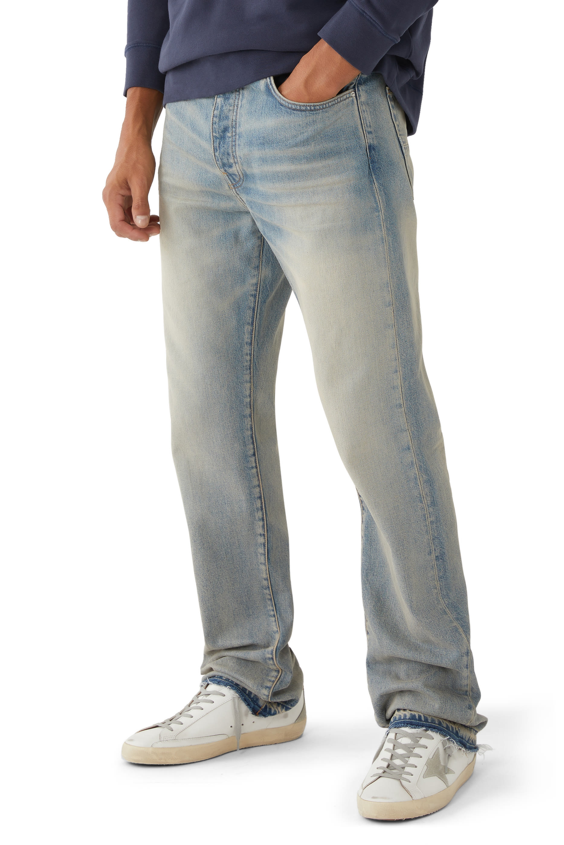 Super-Star Sneakers with Suede Star and Heel Tab