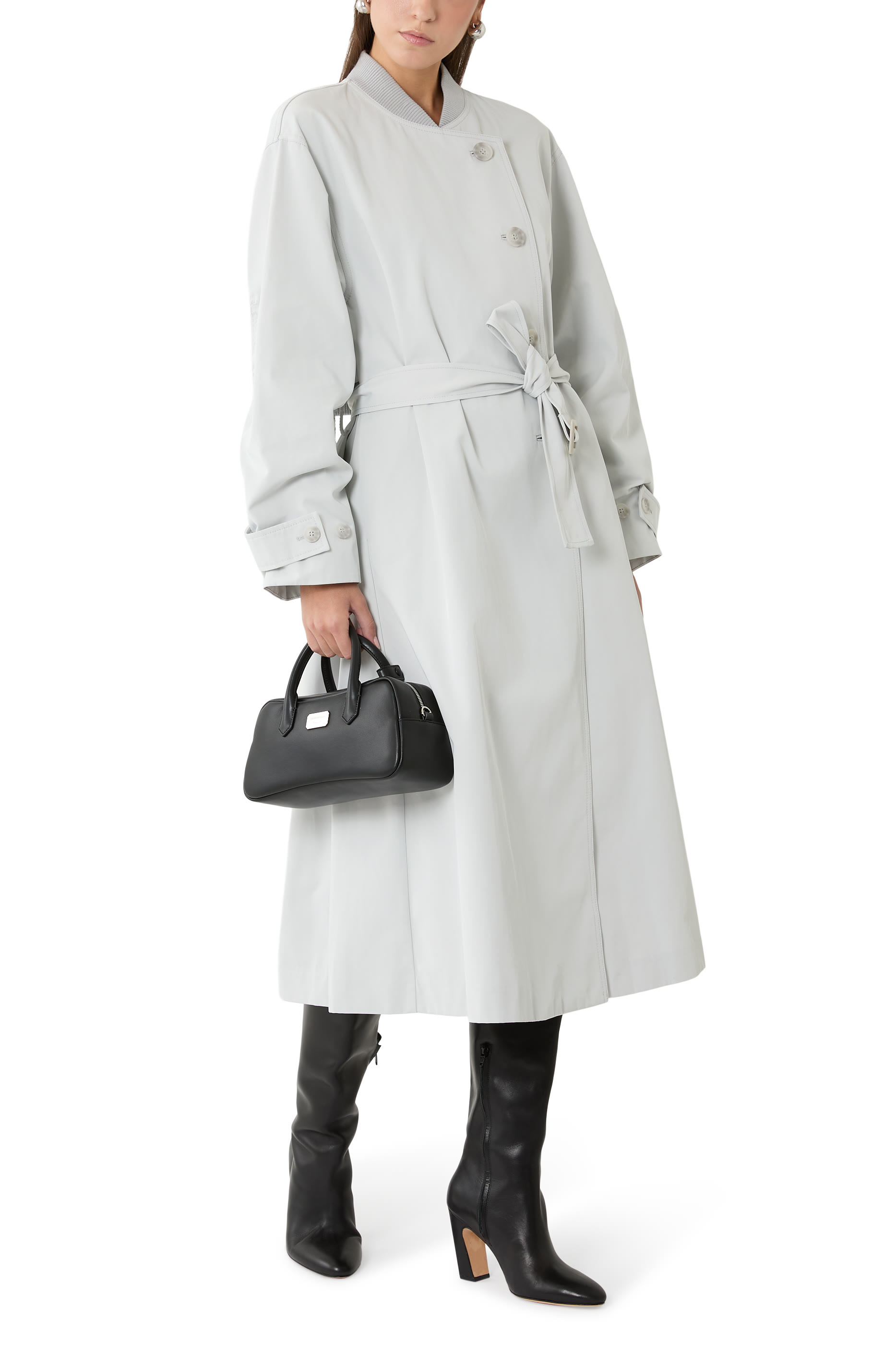 Two-Piece Water-Repellent Technical Cotton Trench Coat