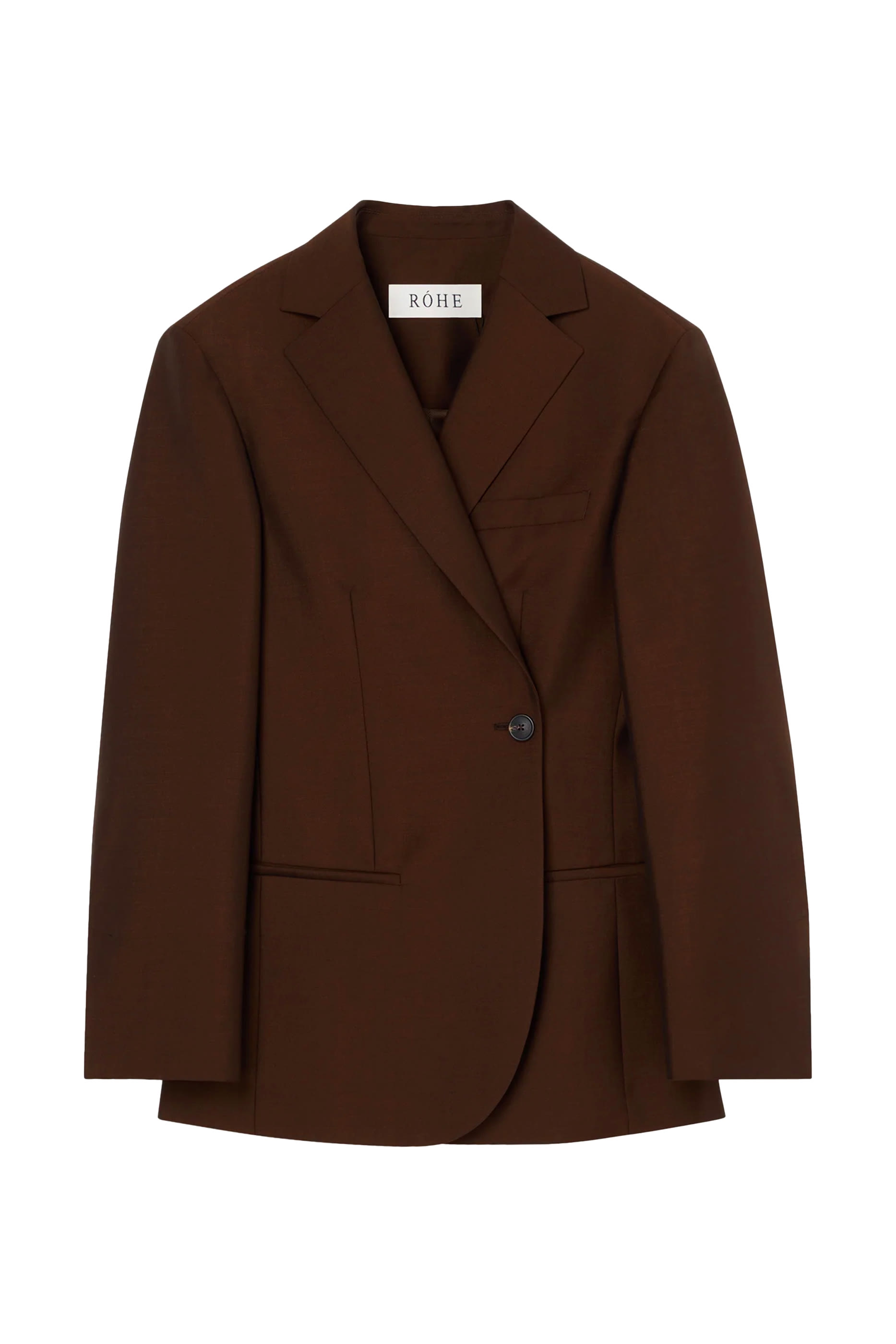  Dual Tone Piqu&eacute; Overlap Suit Jacket