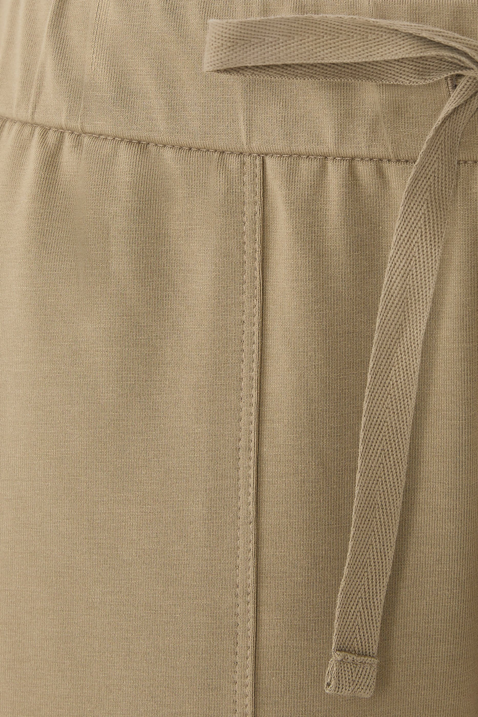 Pima Cotton Stretch Jersey Wide-Leg Pants