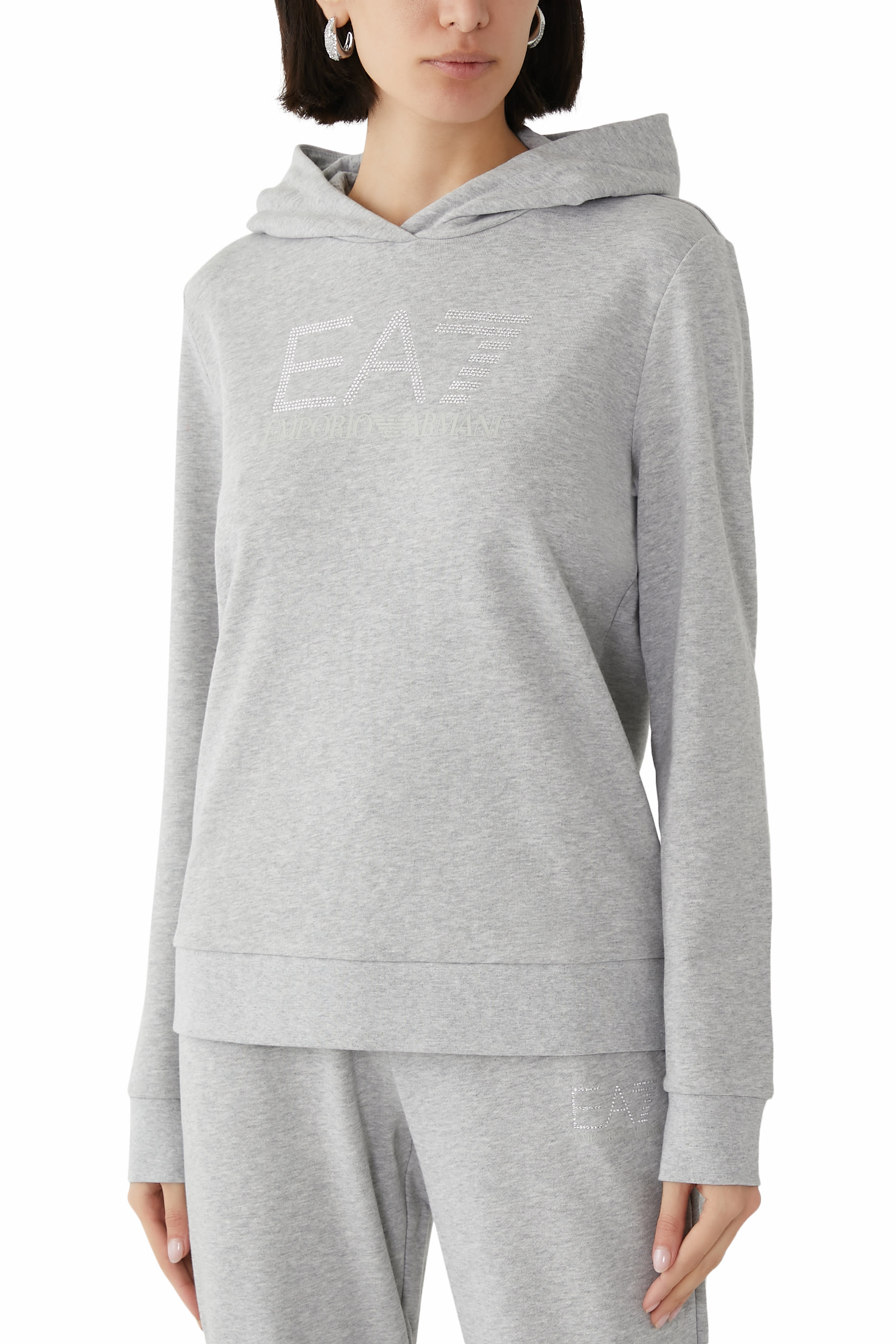 EA7 Logo Jersey Hoodie