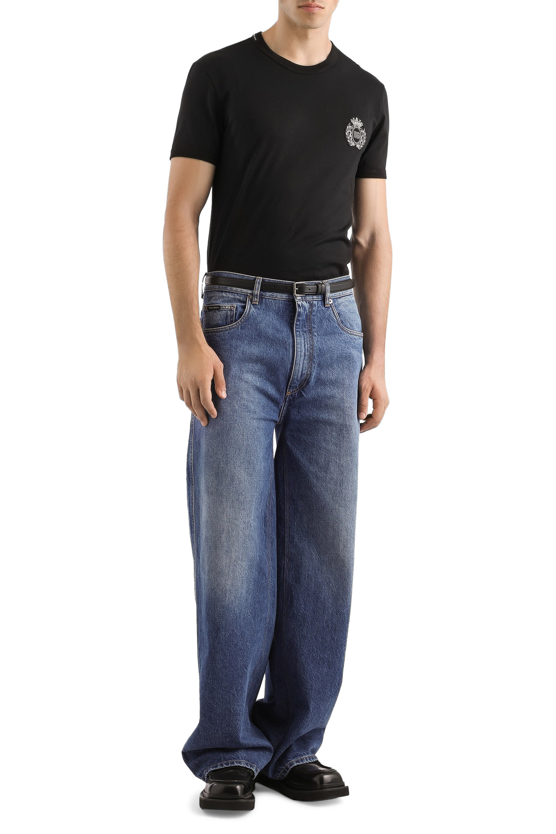 Cotton T-Shirt with Heraldic Patch