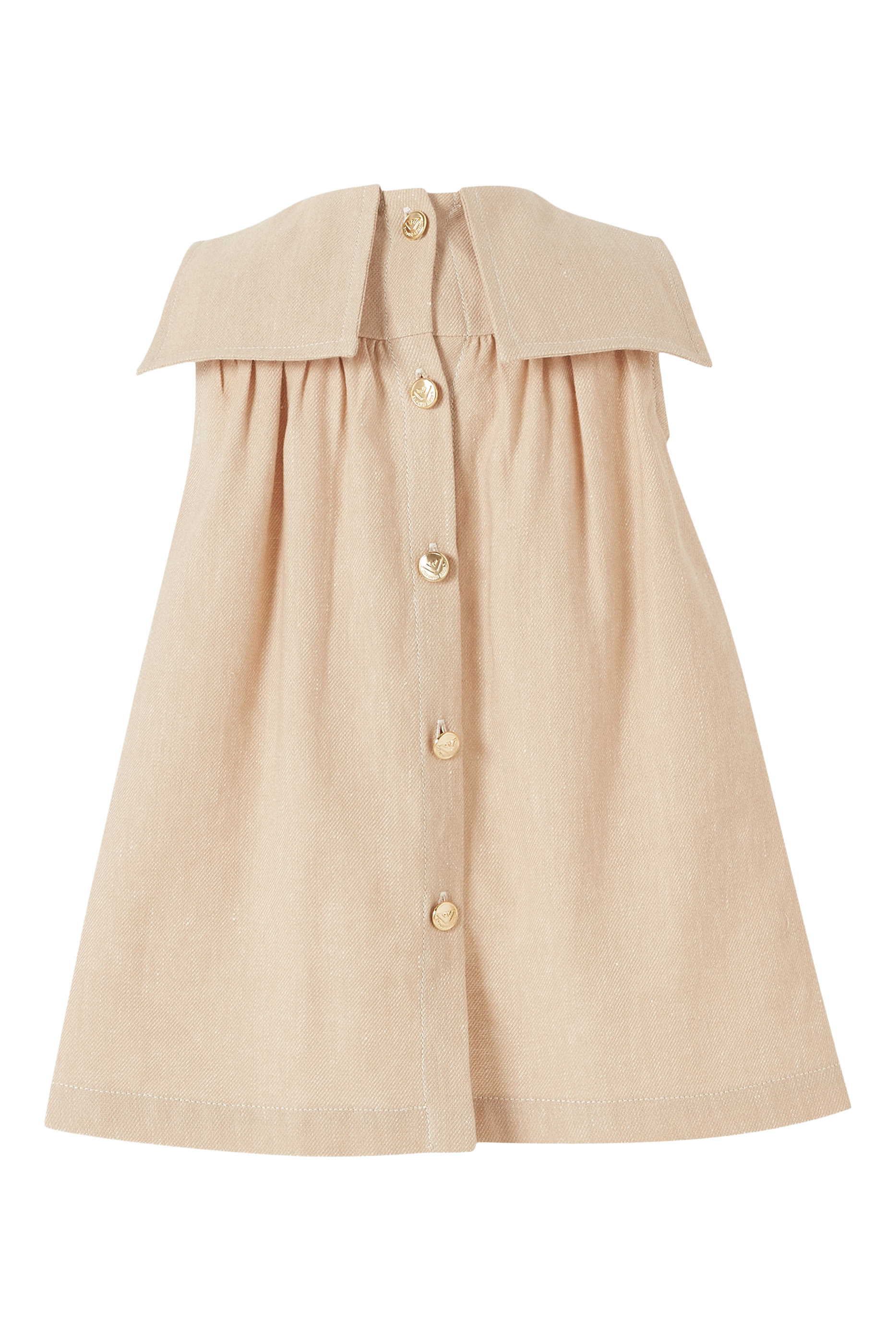 Kids Denim-Effect Linen-Blend Dress