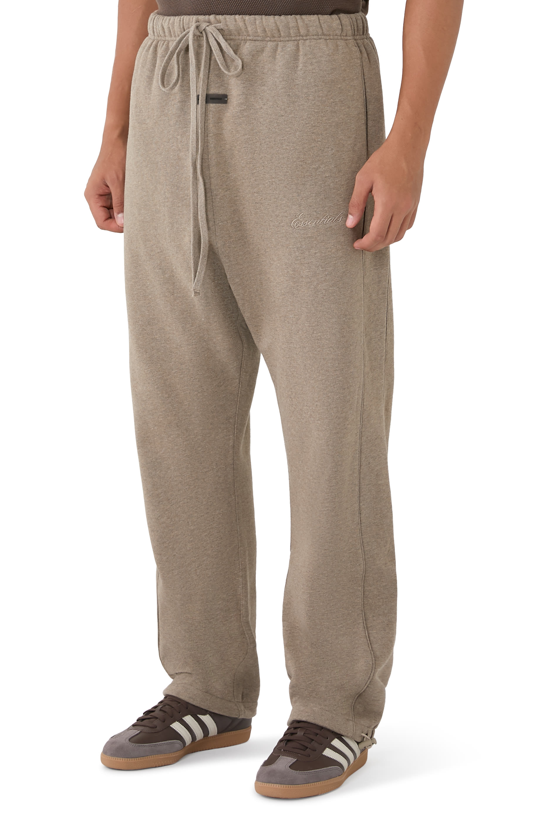 Relaxed Fleece Sweatpants with Piping