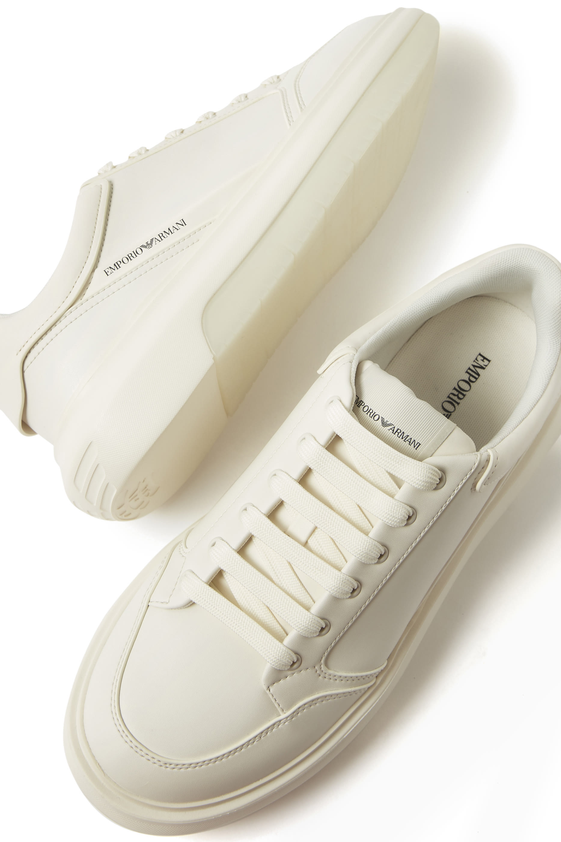 Leather Sneakers with Side Logo
