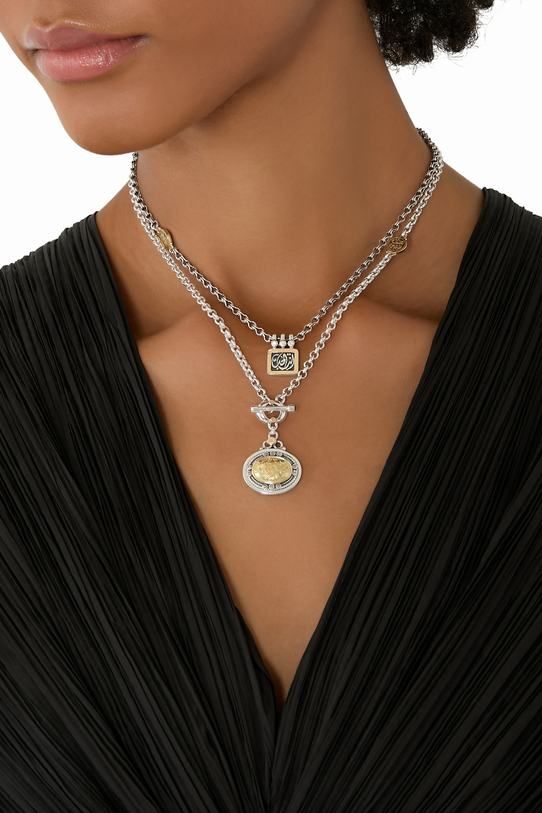 You Are The One Necklace, 18k Yellow Gold & Sterling Silver