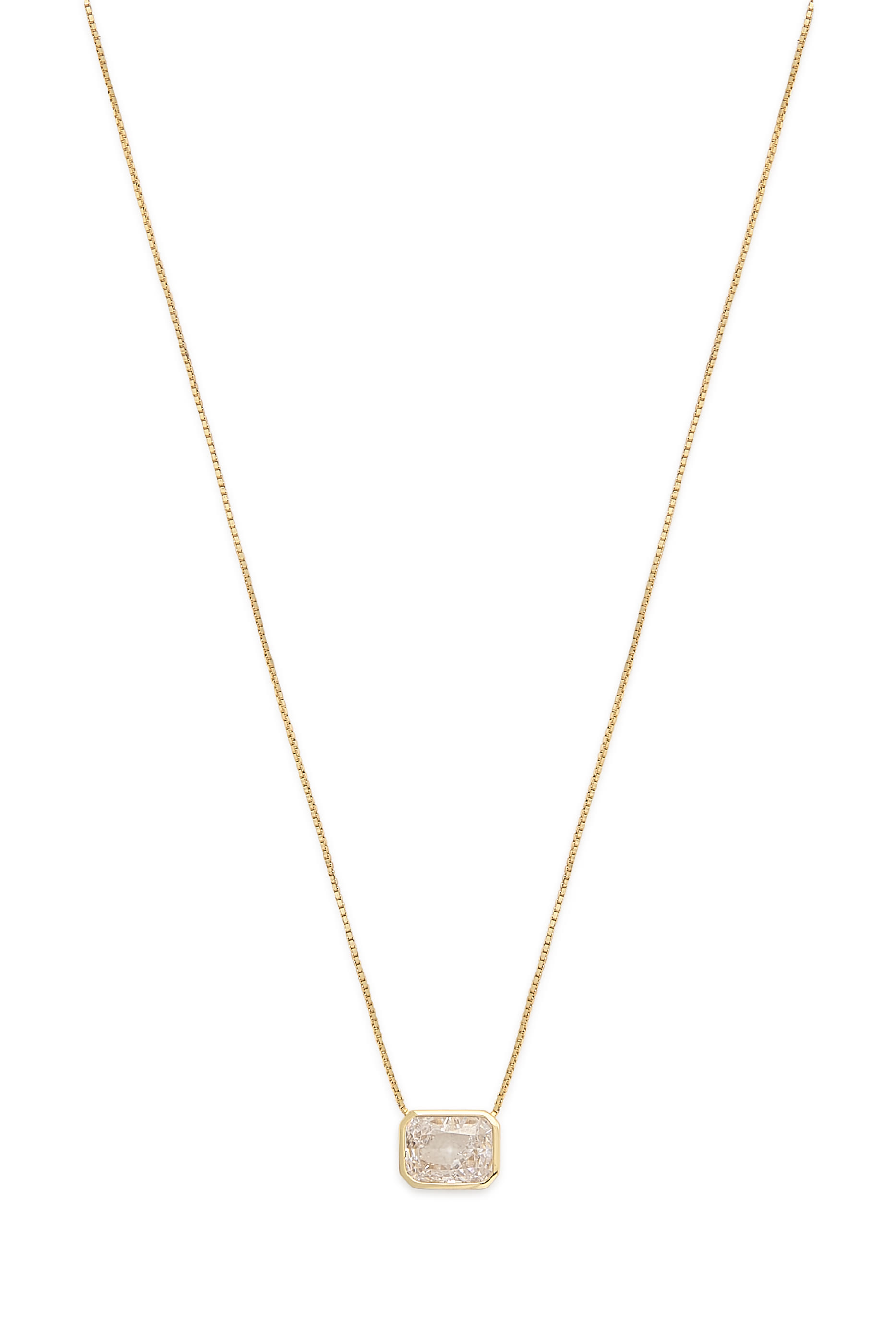 Emerald Baguette Necklace