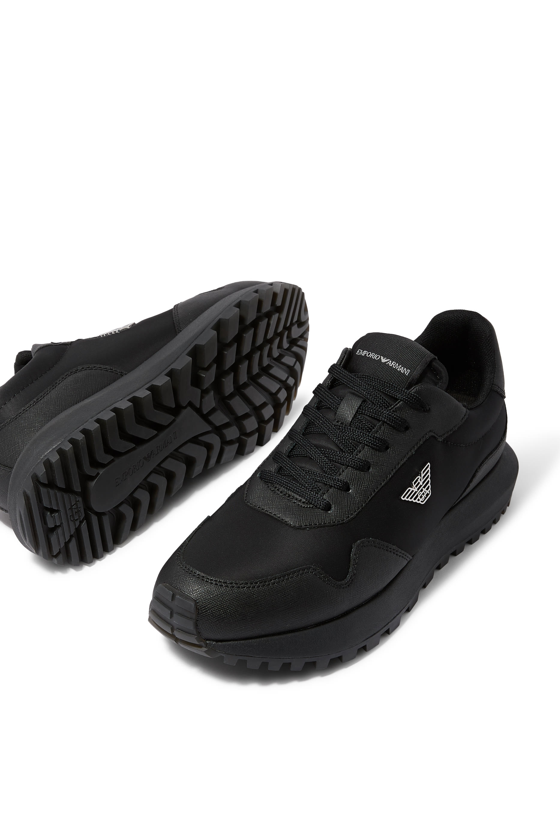 ASV Recycled Nylon Sneakers with Regenerated Saffiano Details