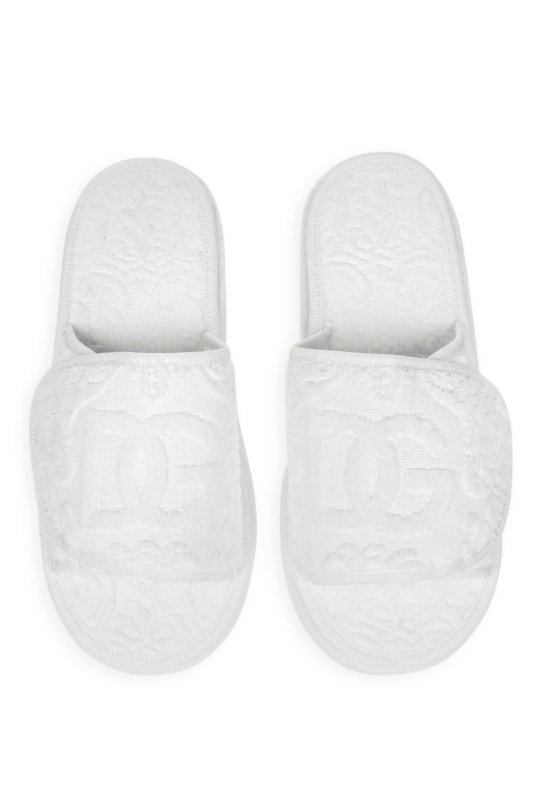 Jacquard Terry Cotton Plateau Slippers