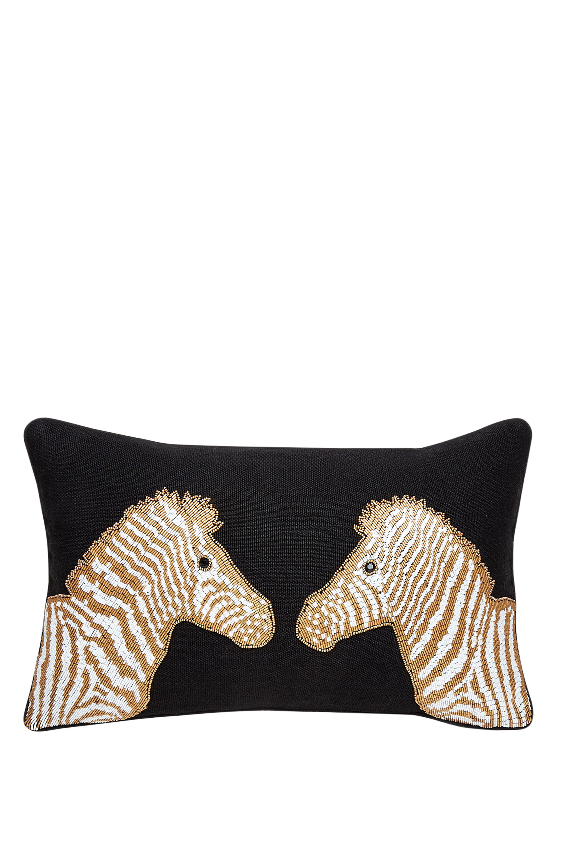 Zebra Beaded Cushion 