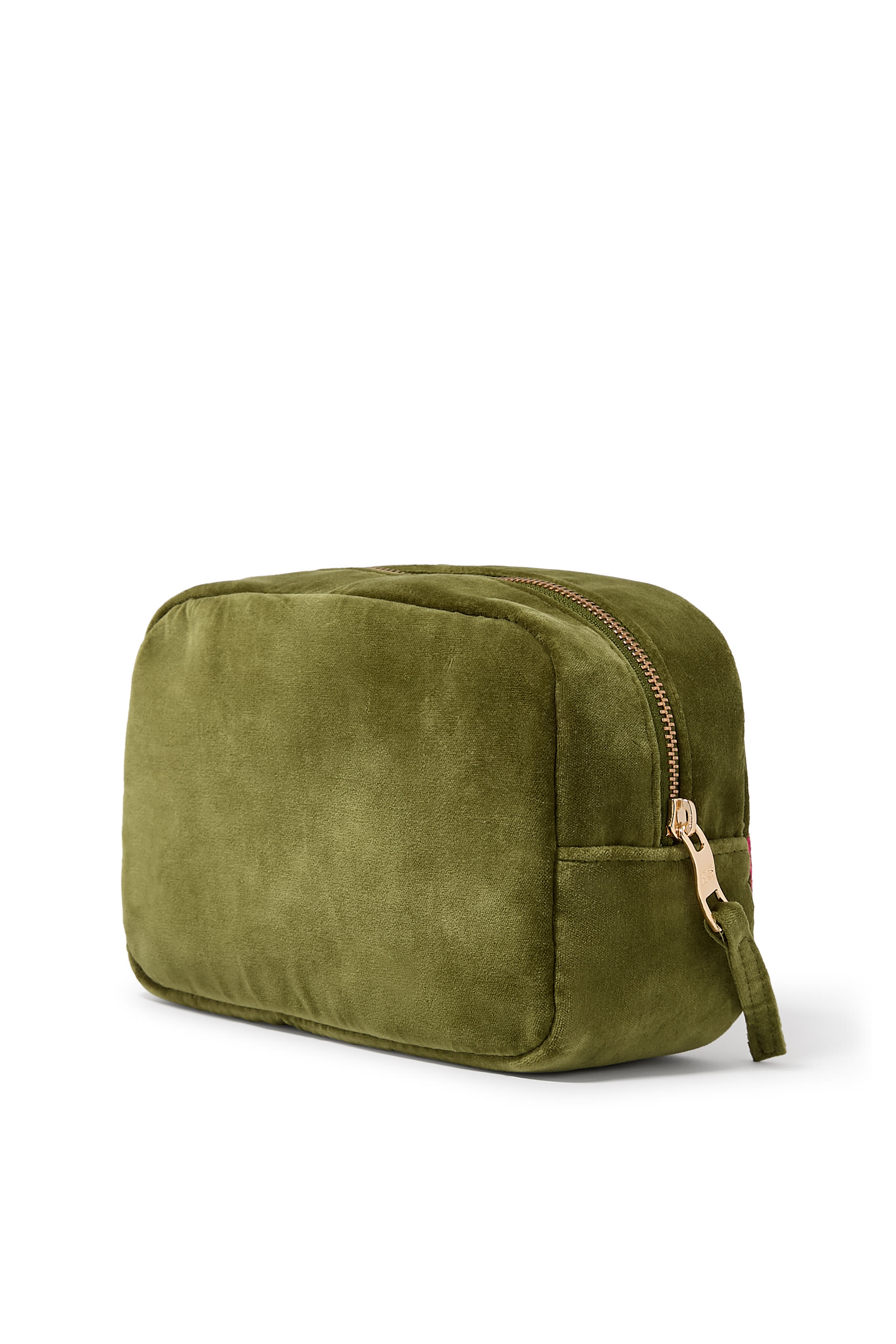 Wild Tiger Fern Velvet Makeup Bag