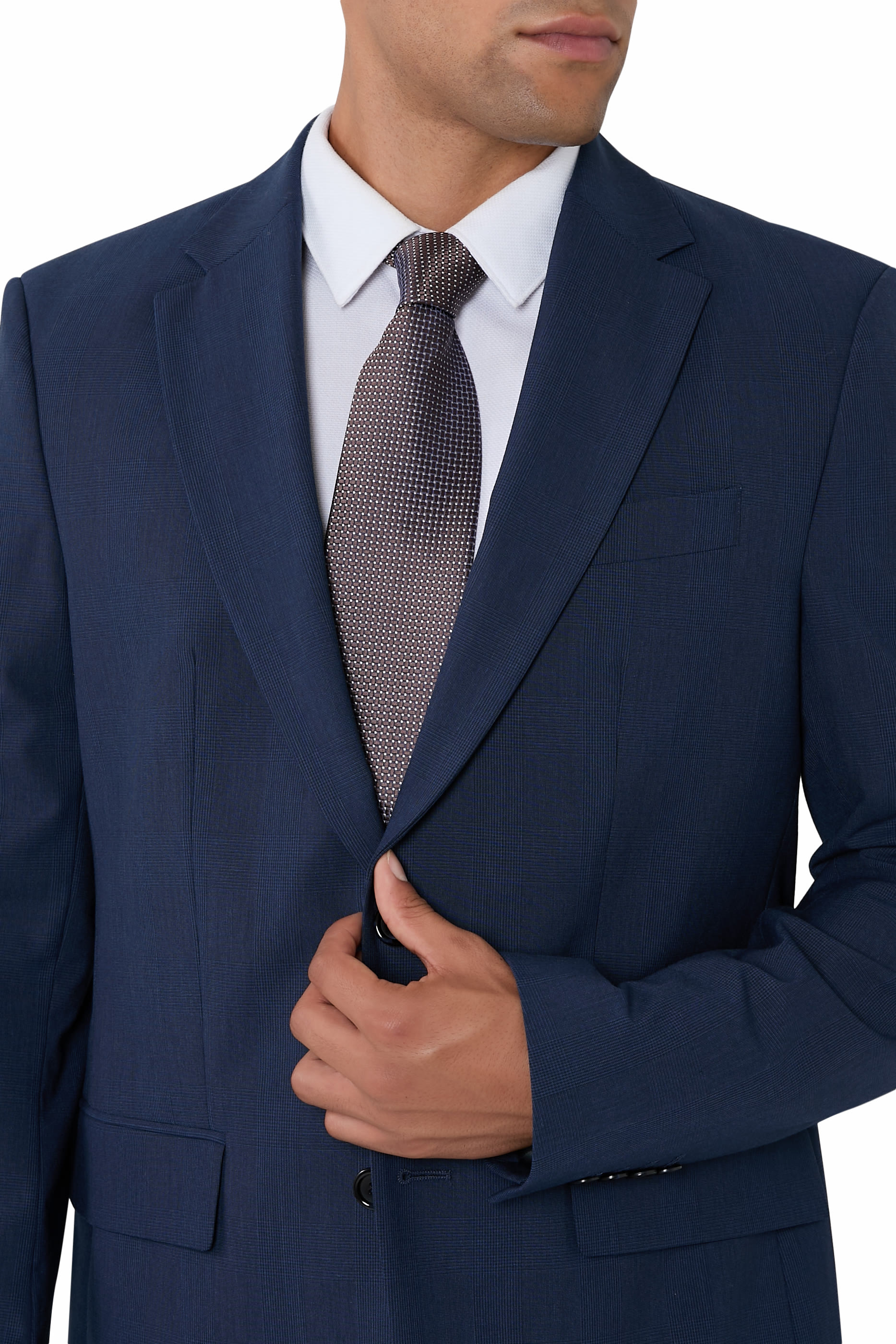 Micro Geometric Woven Silk Tie