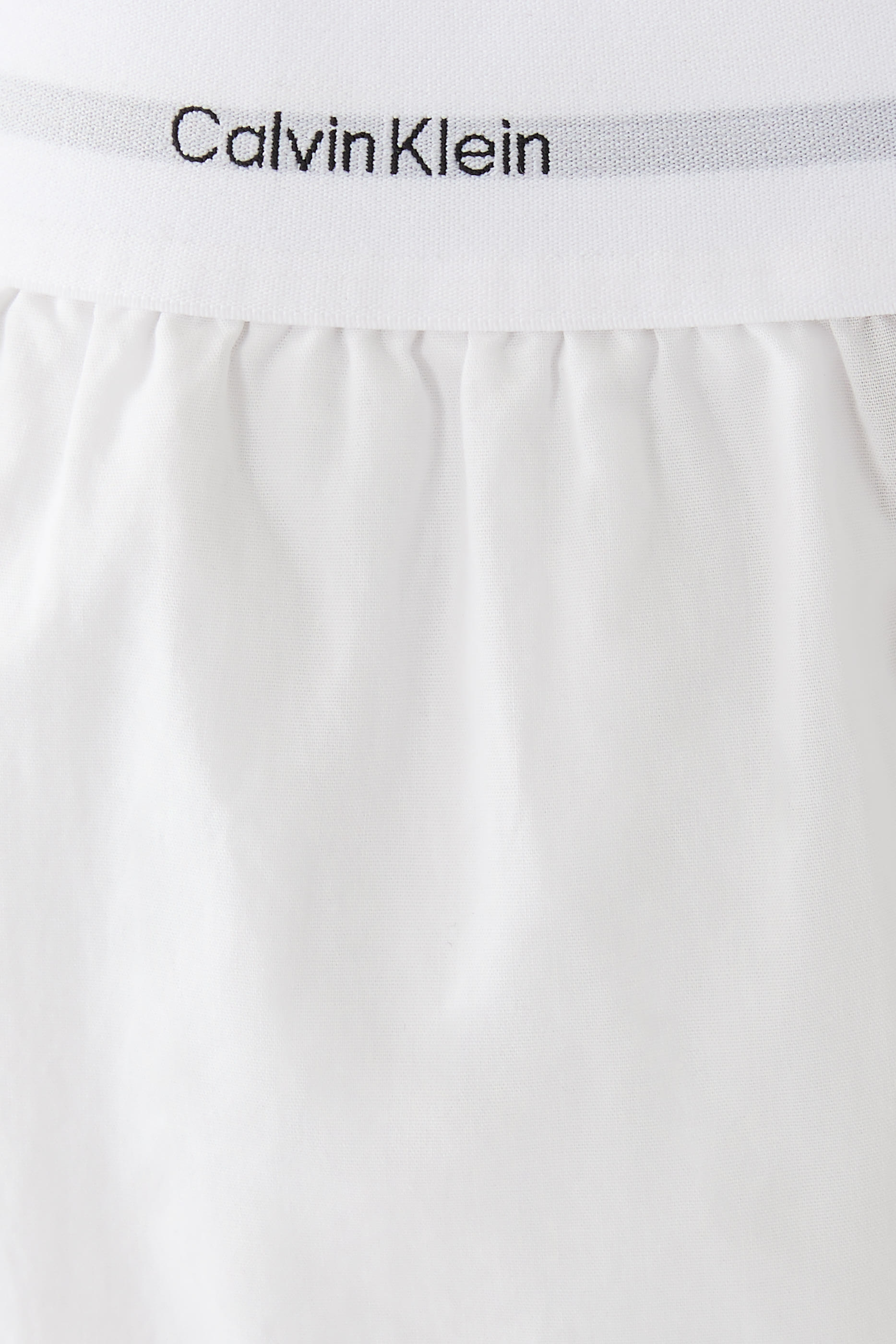 Logo Waistband Cotton Poplin Pants