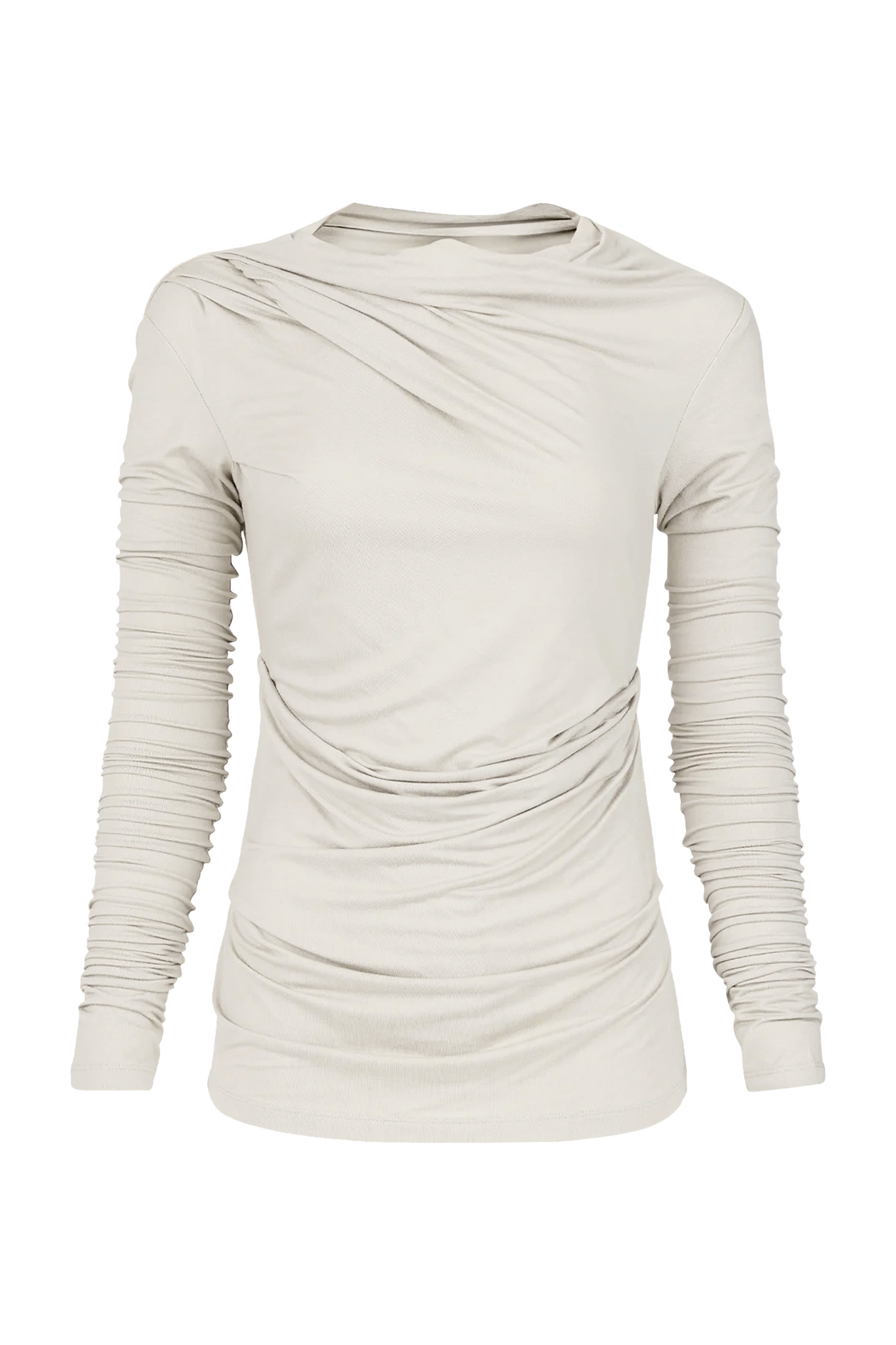 High-Neck Draped Top