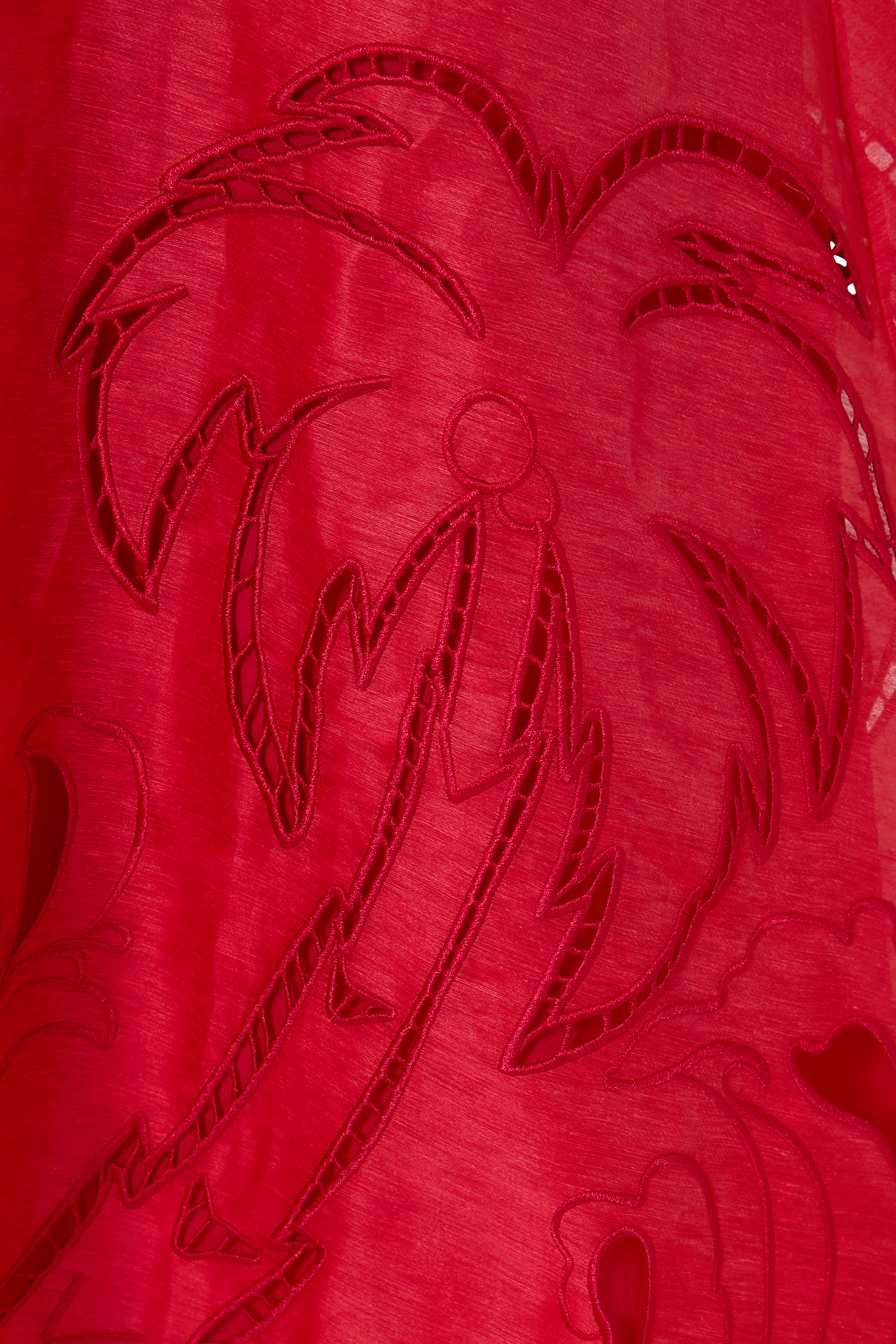 Aubrey Palm Shirt Midi Dress