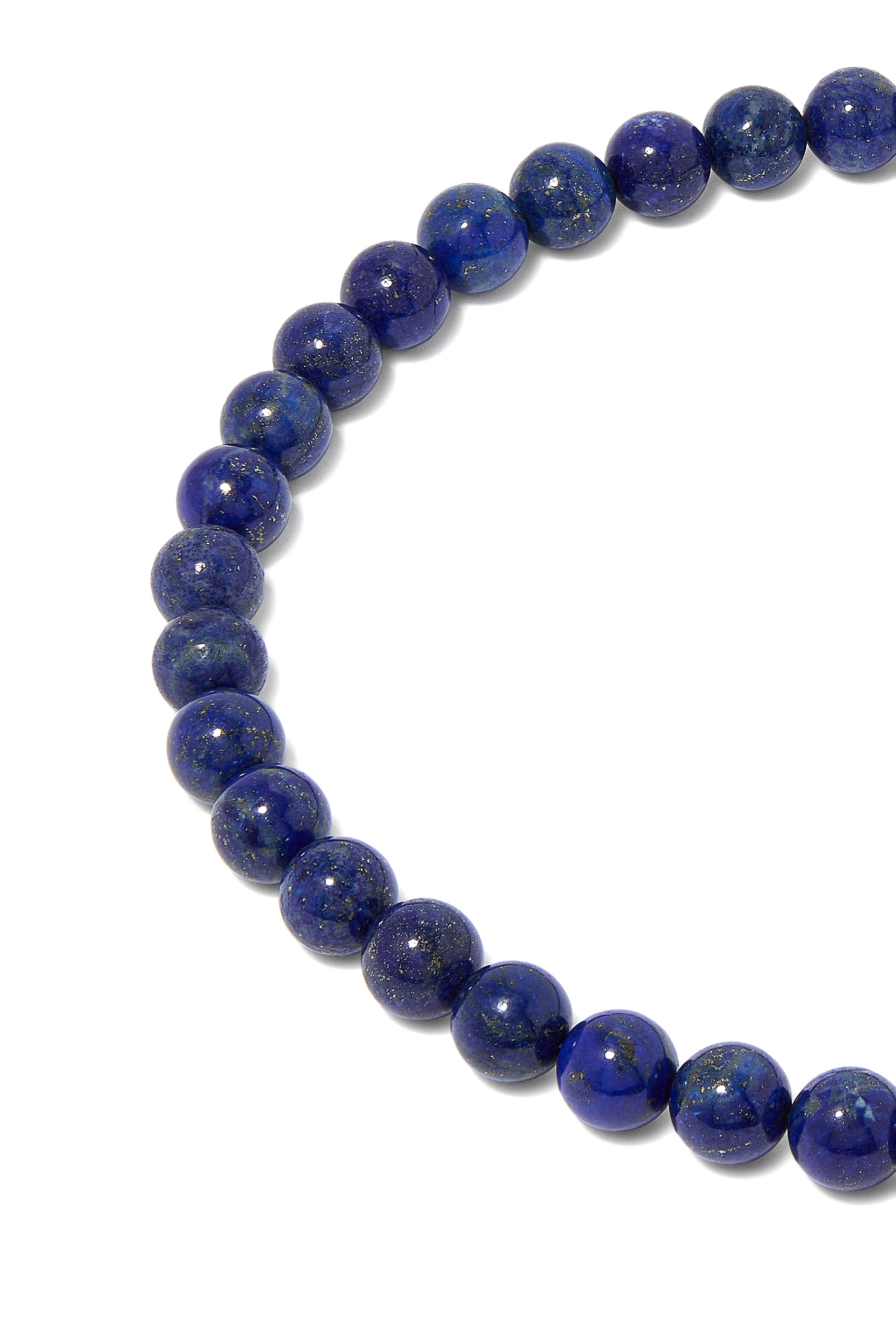  Lapis Beaded Necklace, 18K Yellow Gold