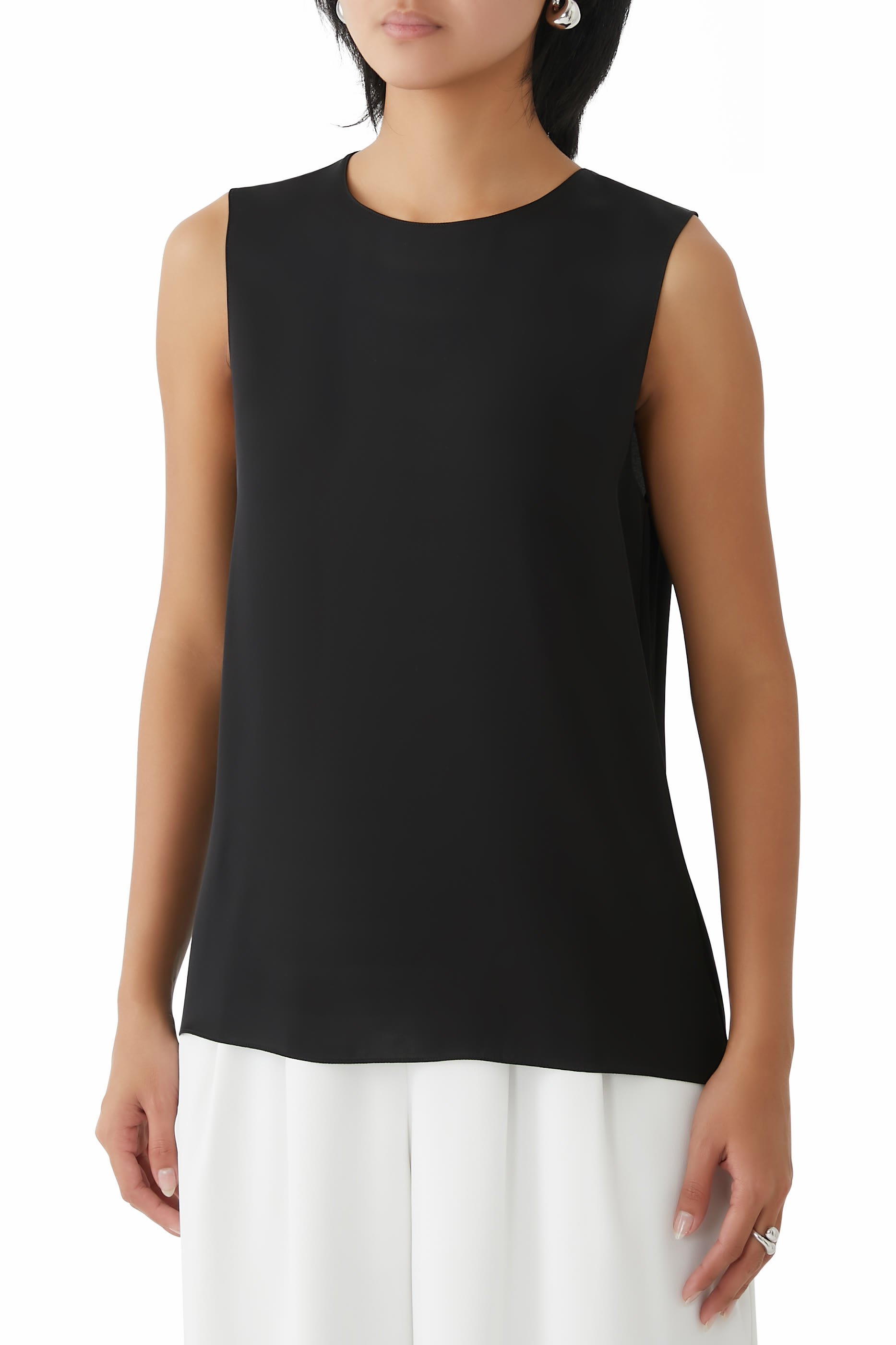 Shell Top in Silk Georgette