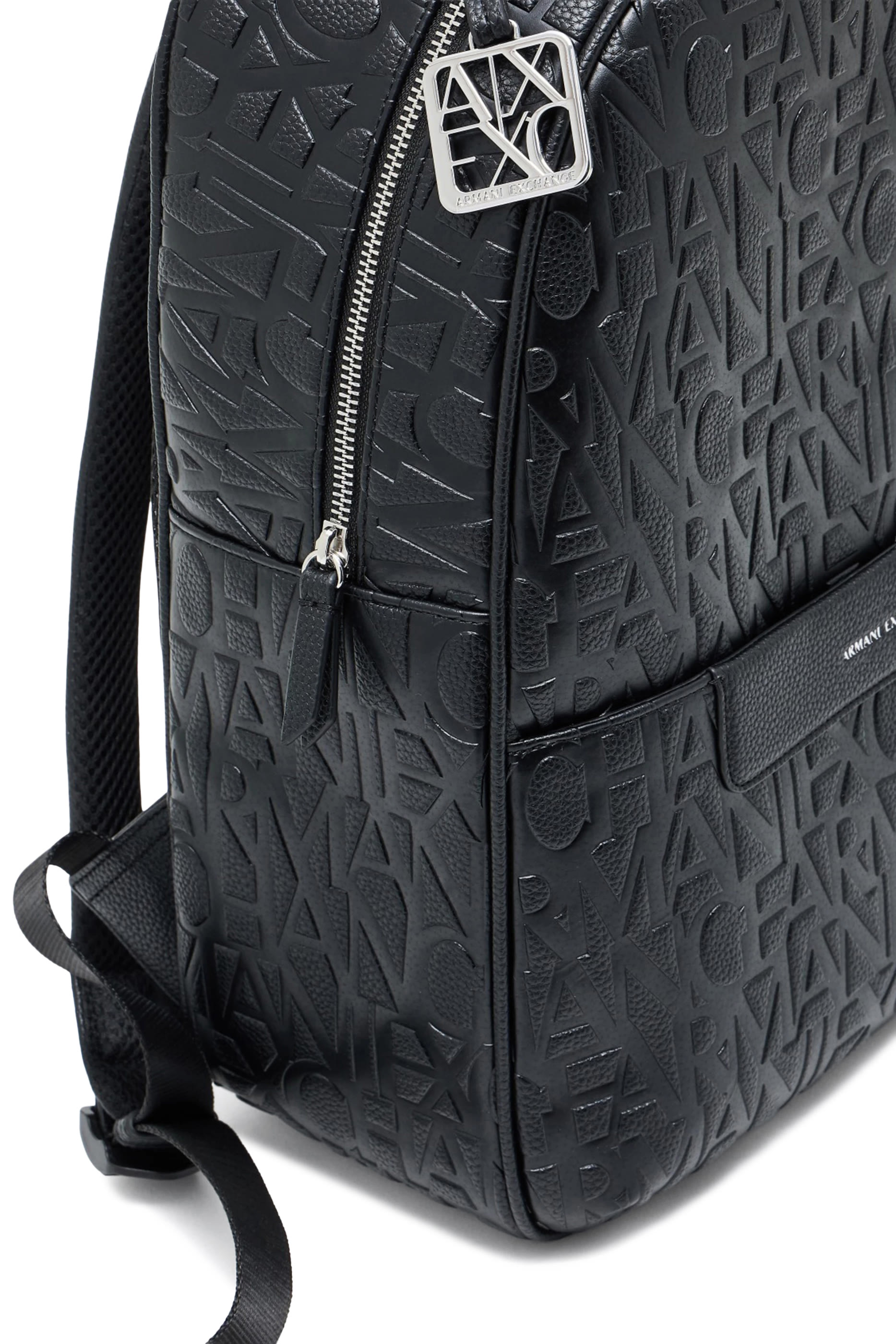 Logo Faux Leather Backpack