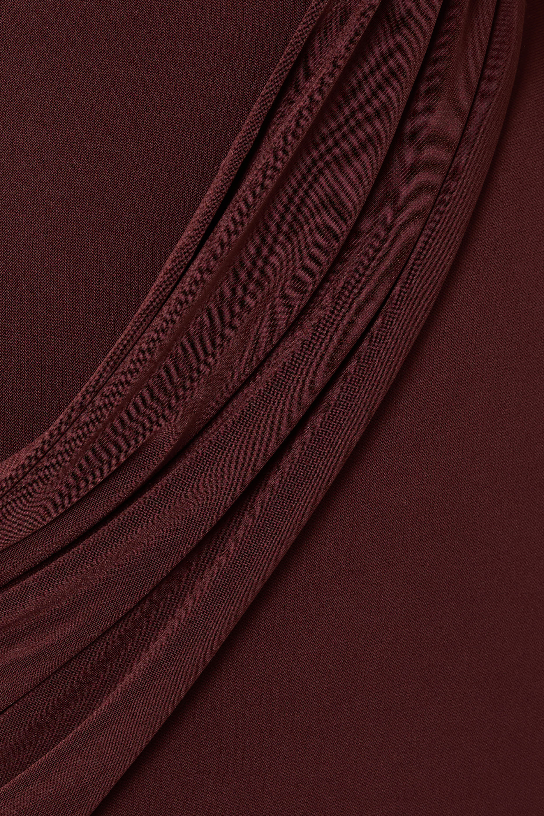 Tropic High-Neck Maxi with Long Cape Sleeve