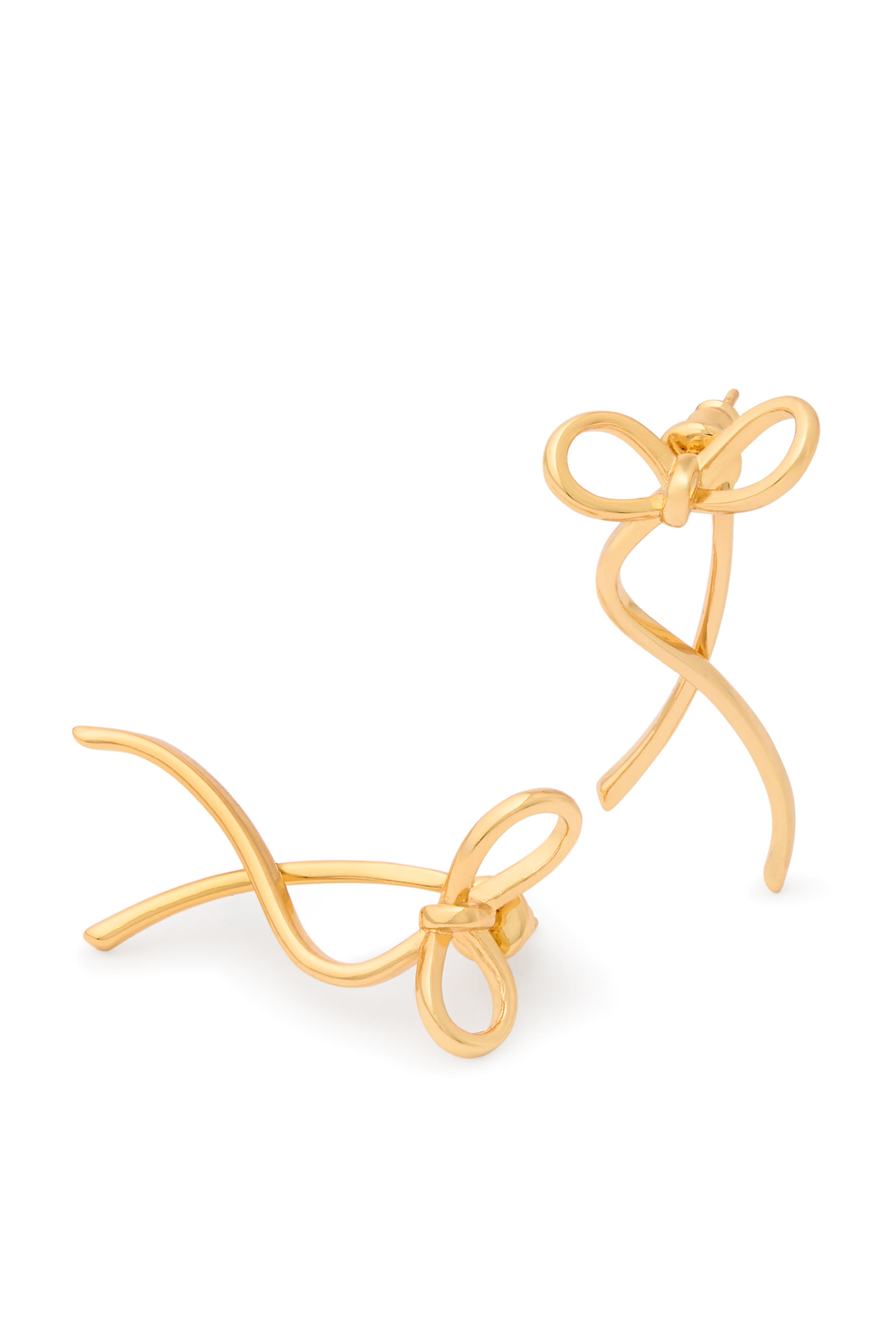 Caroline Bow Earrings,  14k Gold Vermeil Over Sterling Silver