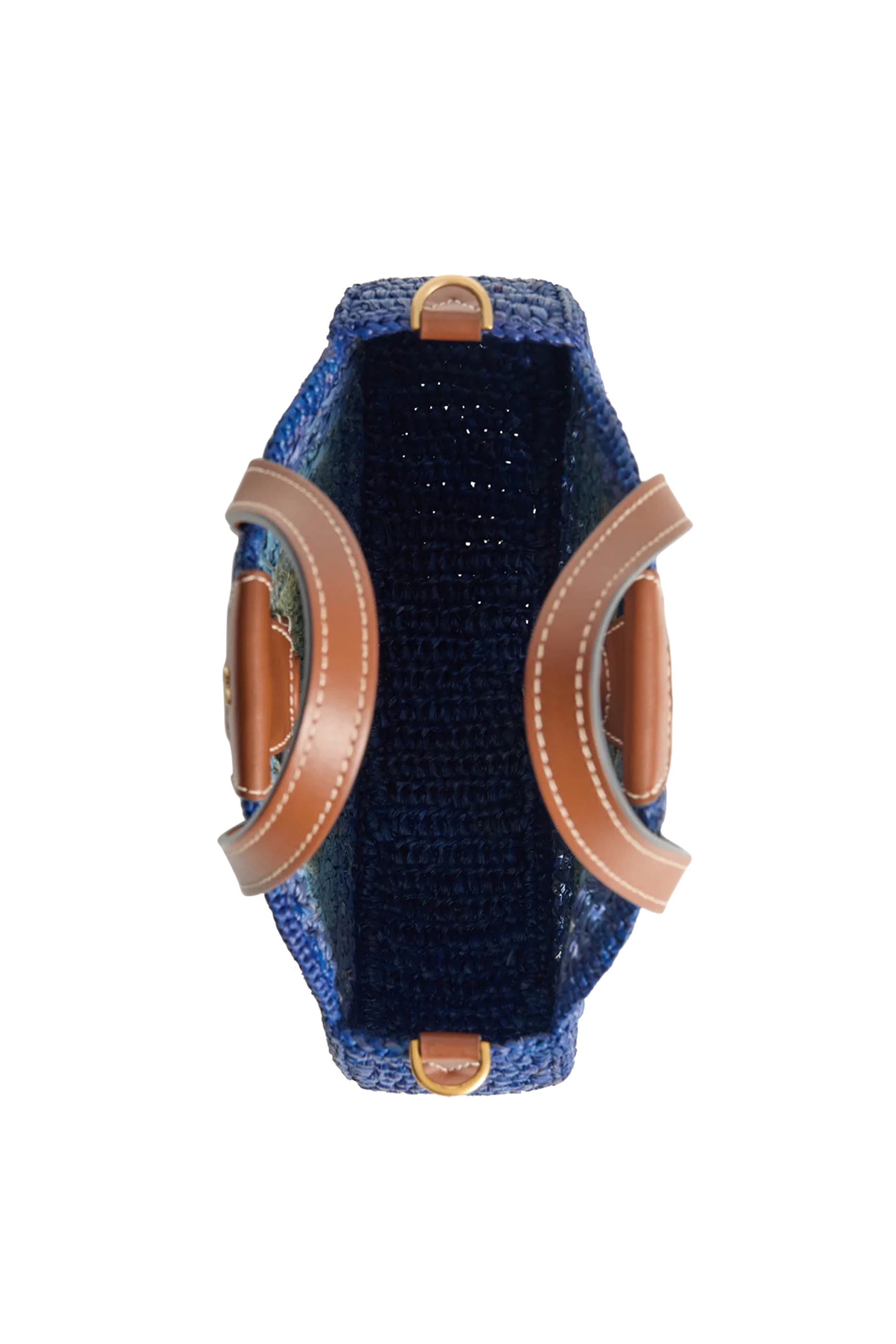 Raffia Small Round Bow Tote Bag