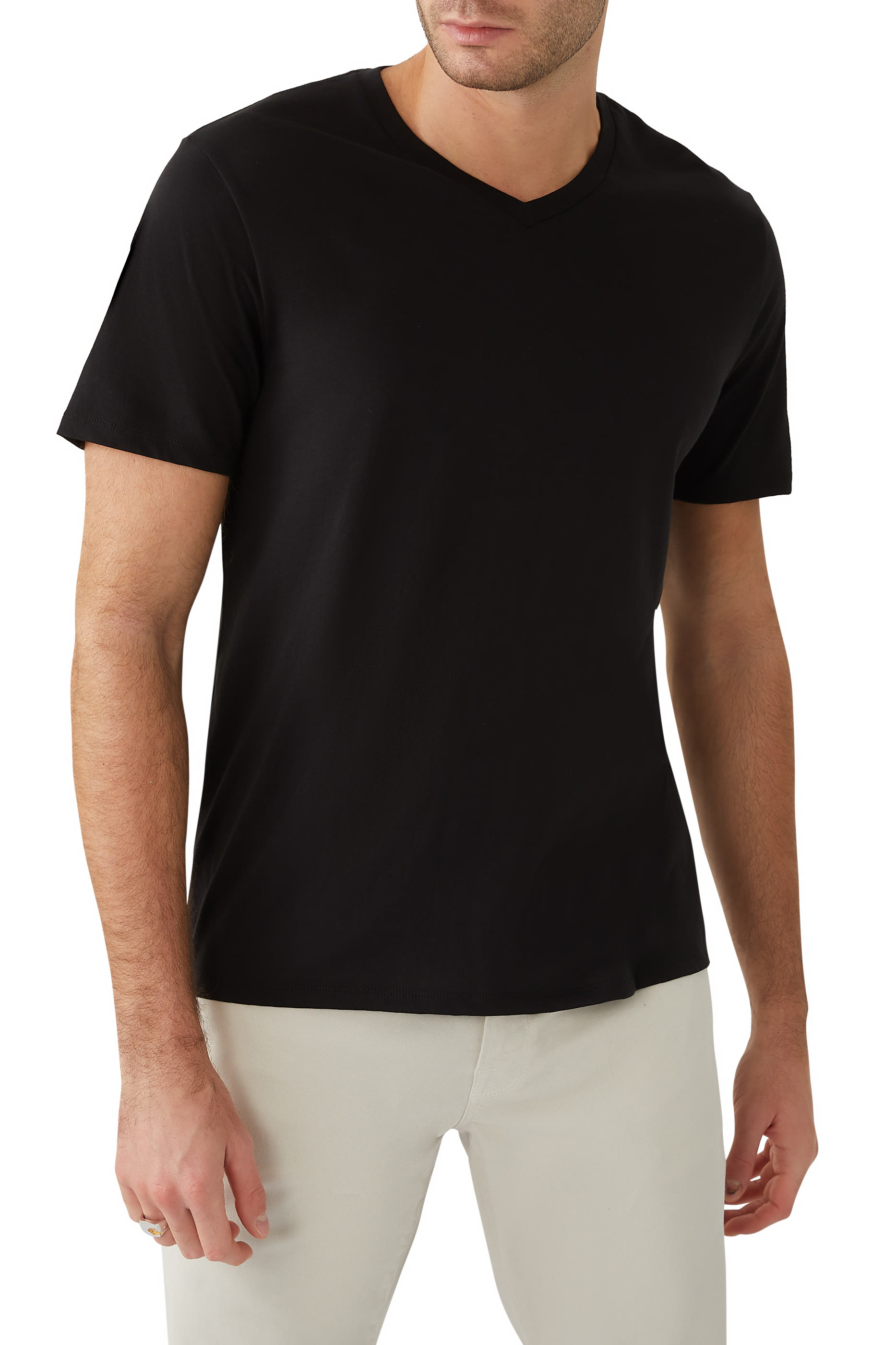 Pima Cotton V-Neck T-Shirt