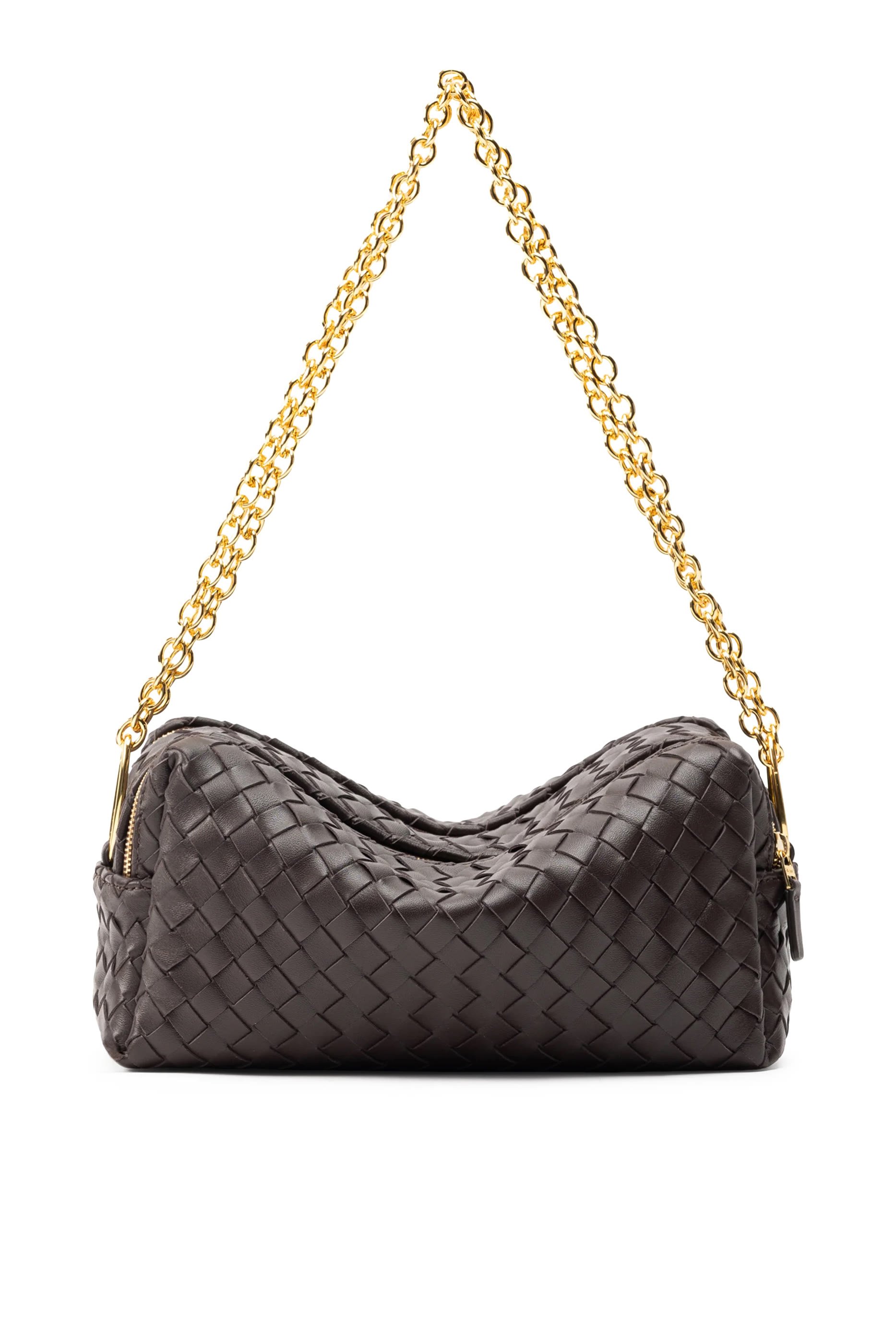 Trousse Chain Woven Leather Bag