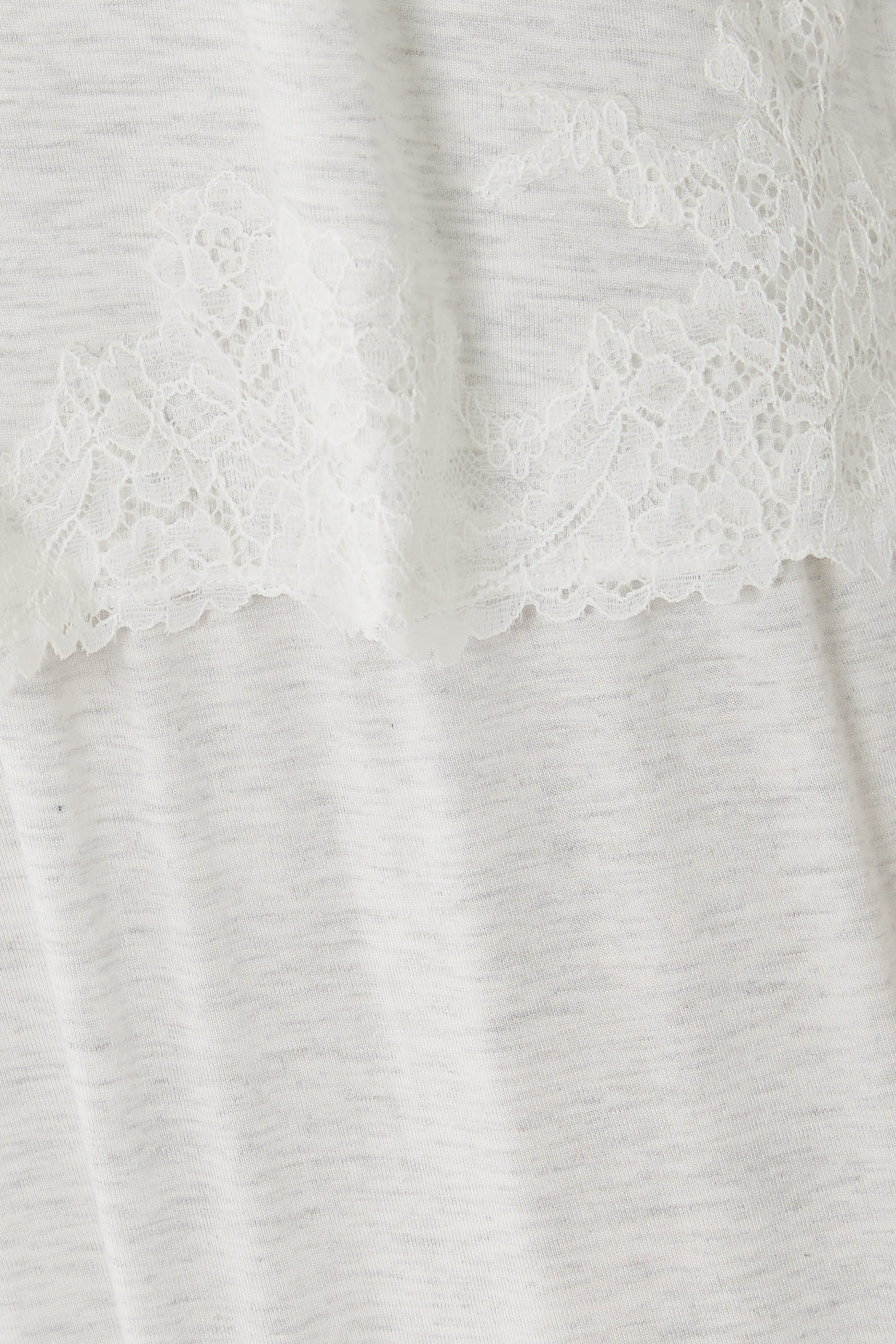 Jersey Lace Appliqu&eacute; Long Sleeve Pyjama Set 