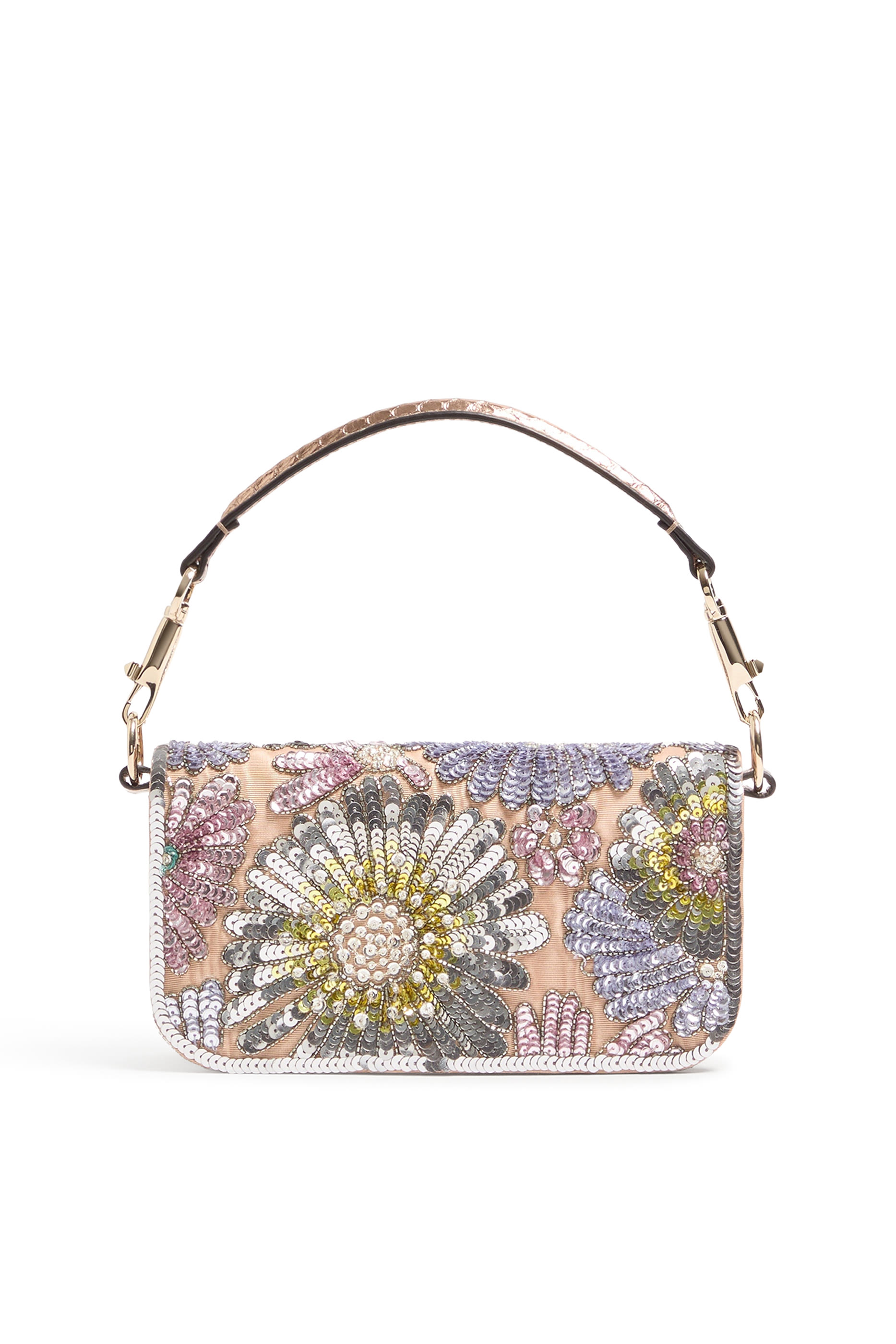 Loc&ograve; Embellished Moir&eacute; Small Shoulder Bag
