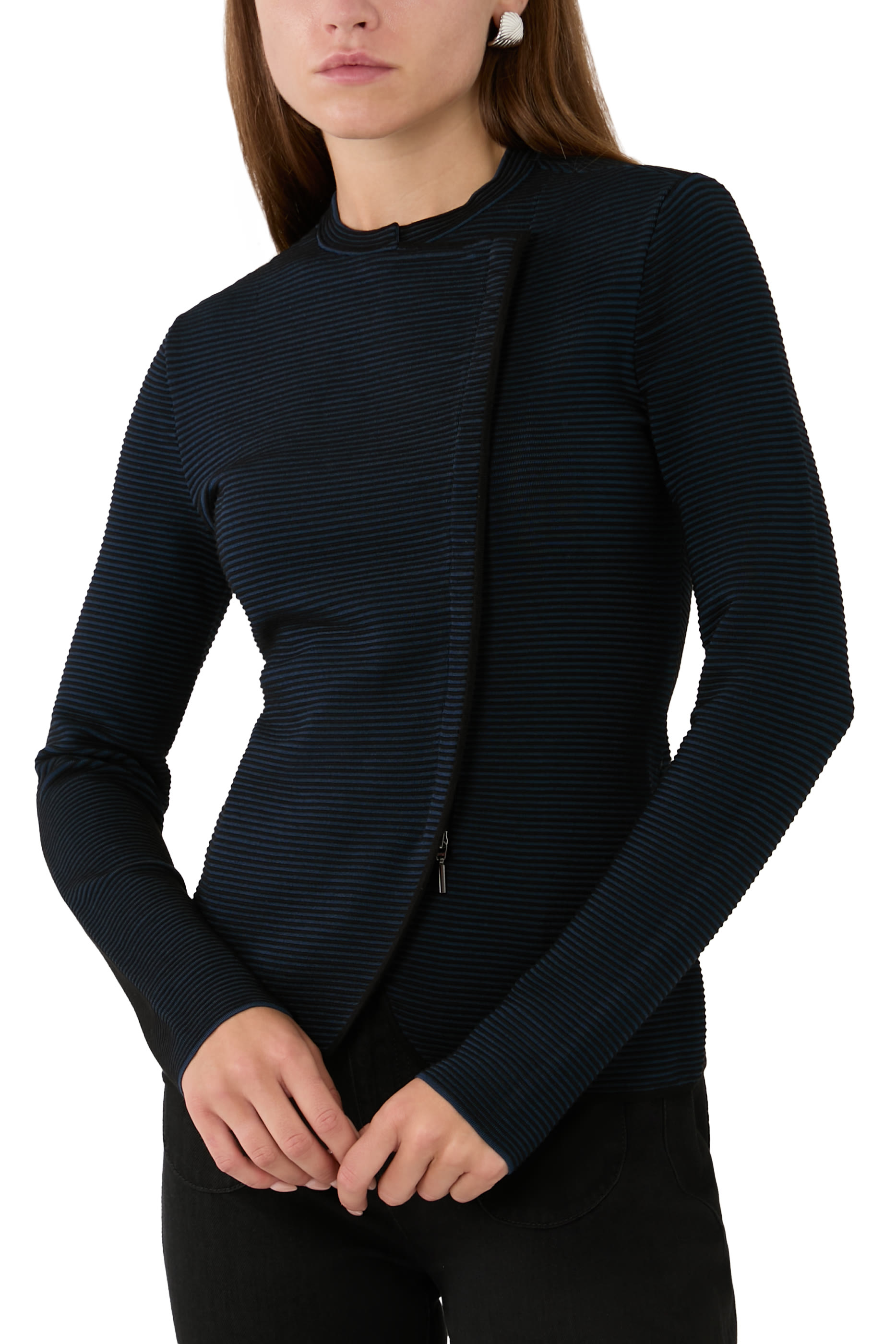 ASV Ottoman Fabric Jacket with Off-Centre Closure