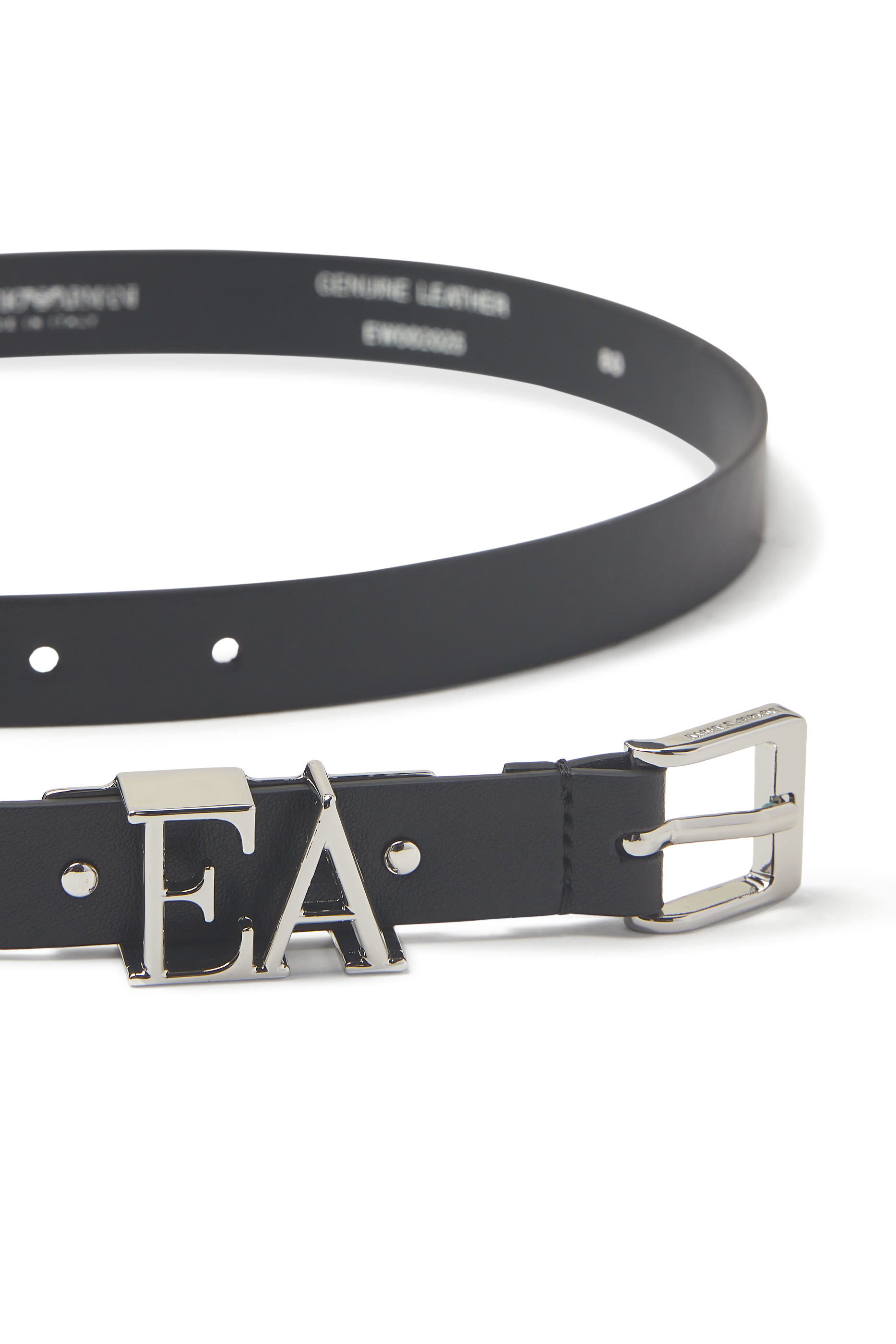 Suede Logo Buckle Belt