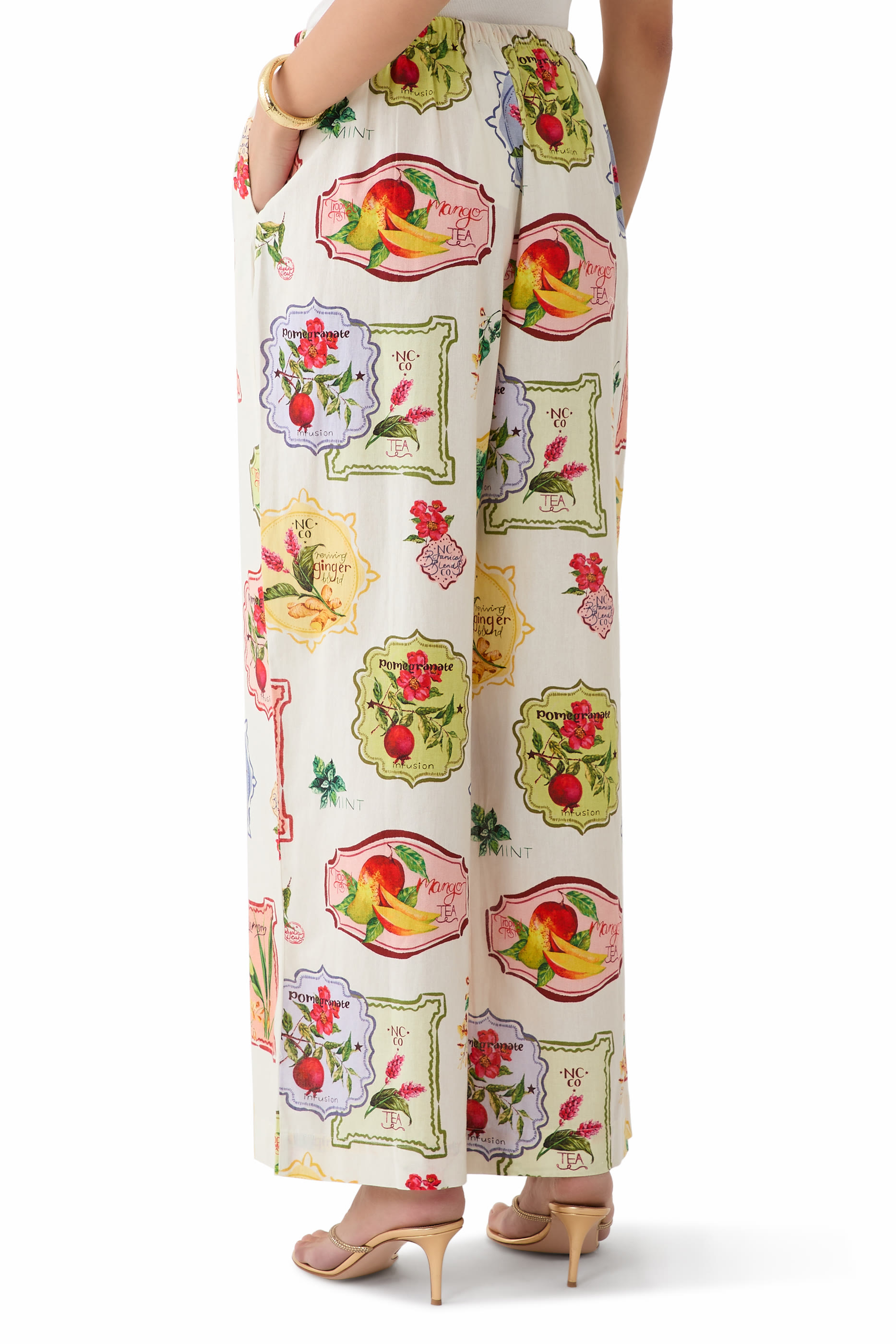 Shona Retro Stamp Print Trousers