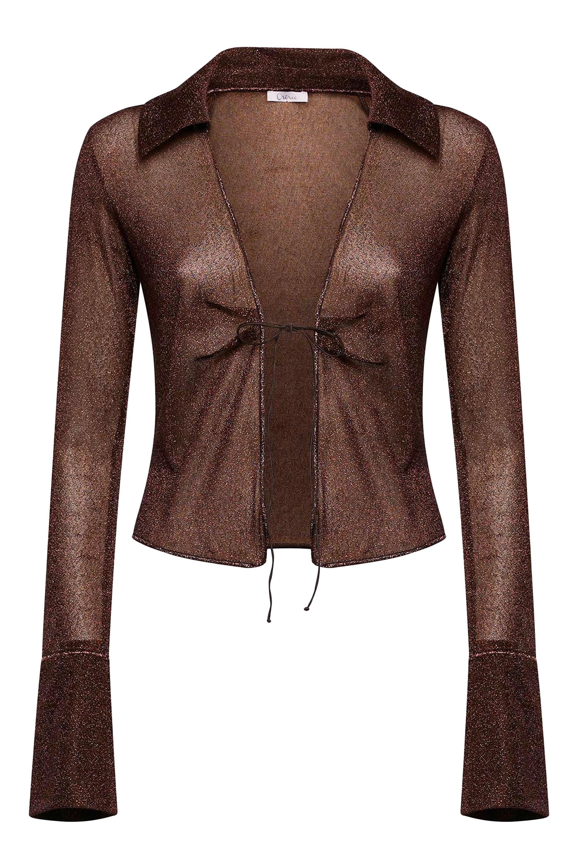 Tie-Detail Bell Sleeves Top