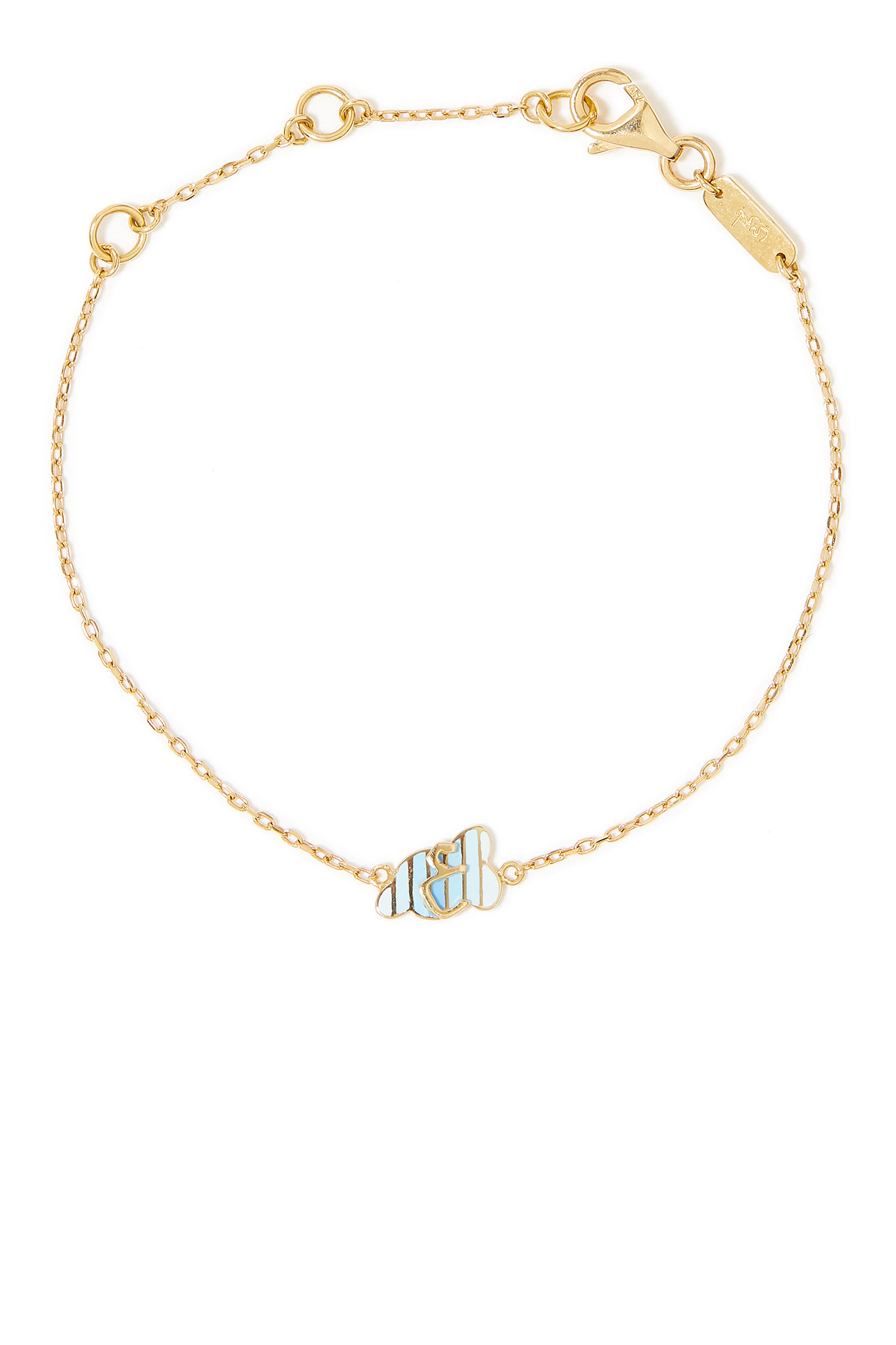Kids Tiny Bling Bracelet, 18k Yellow Gold & Enamel