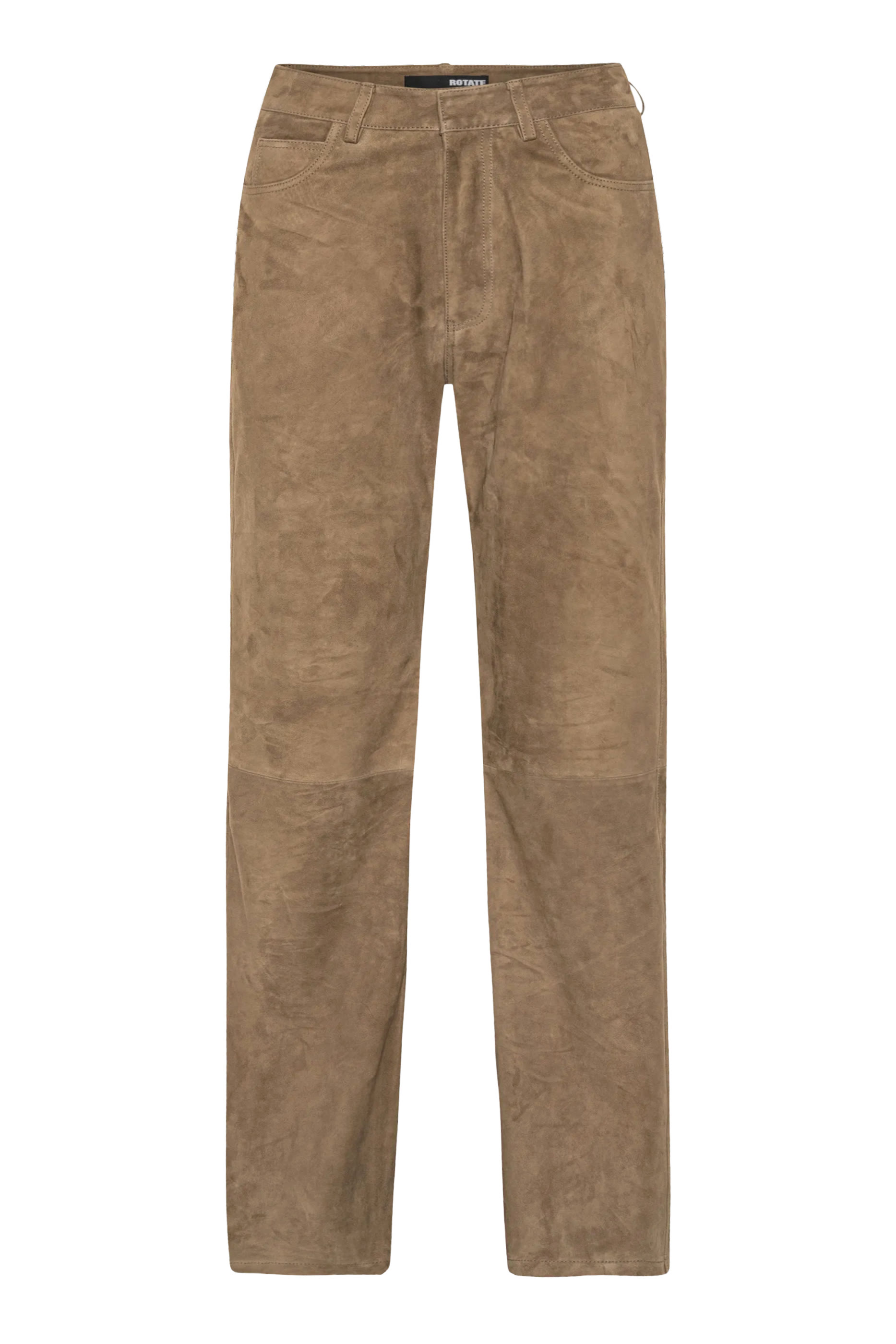 Straight Suede Pants