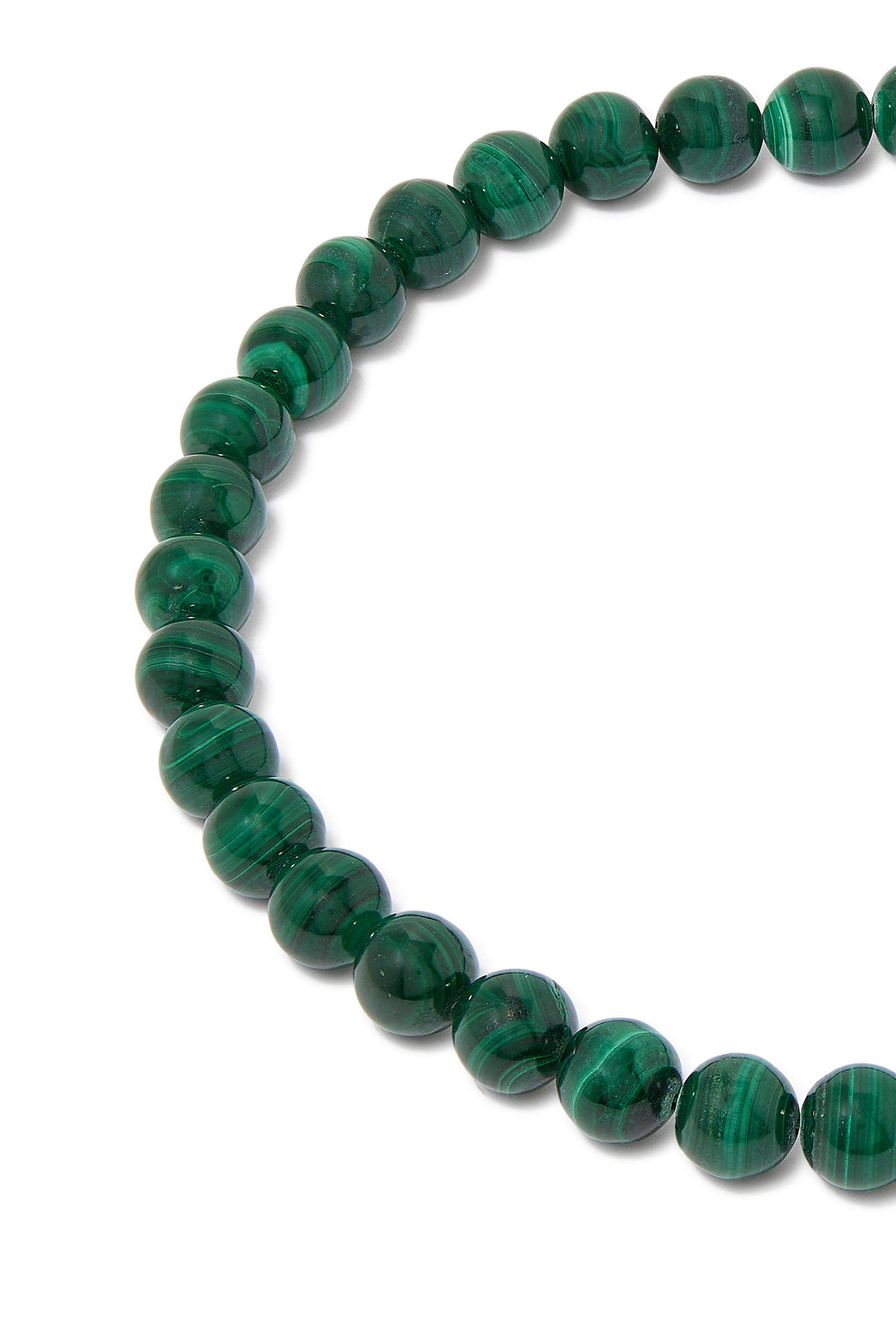  Malachite Beaded Necklace, 18K Yellow Gold
