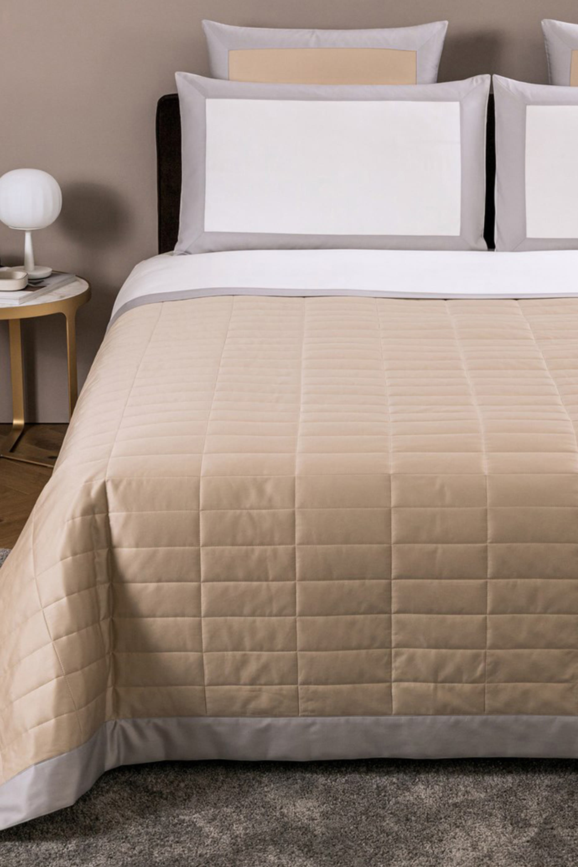 Savage Beige Quilt Coverlet
