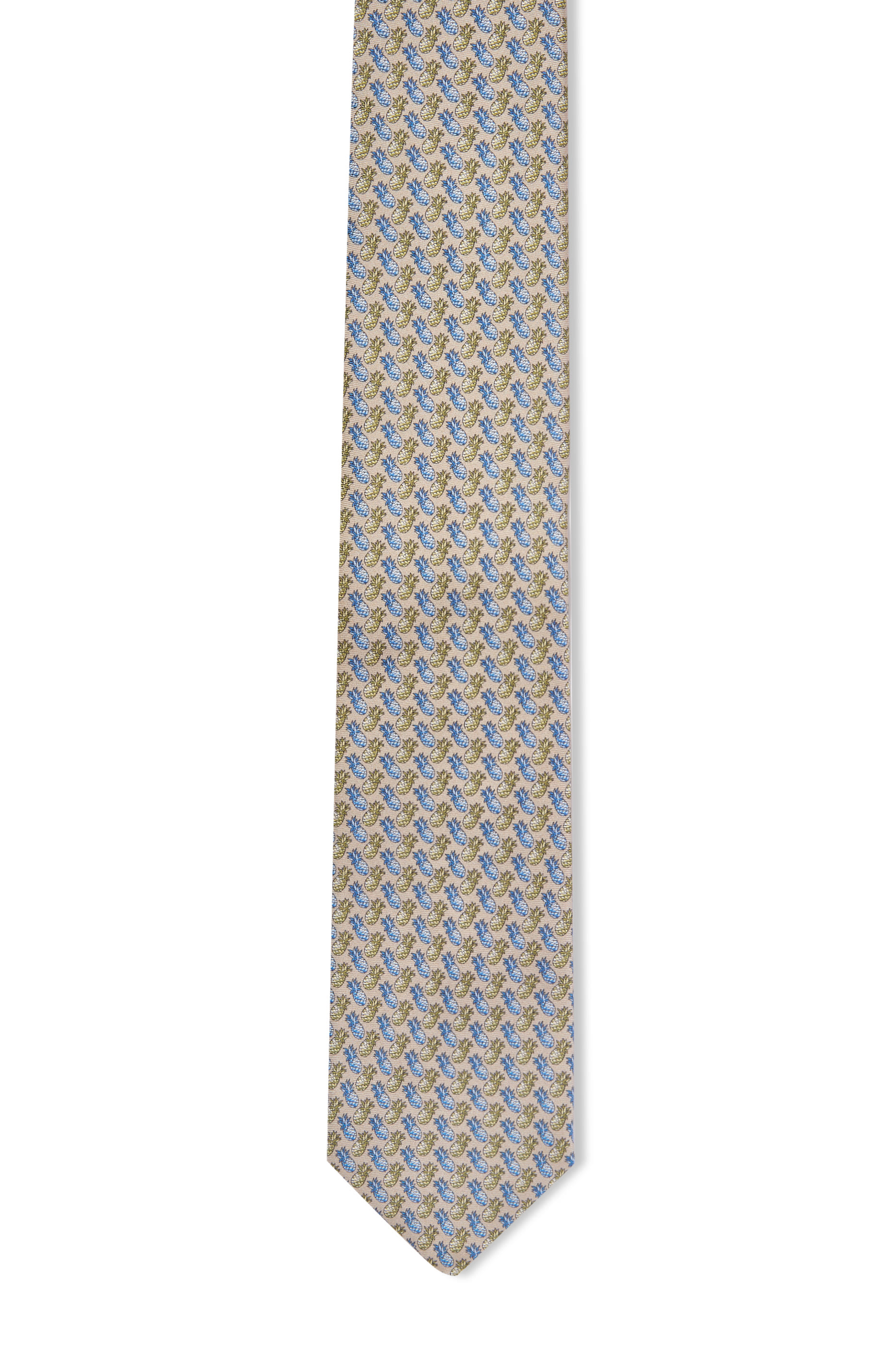 Ananas Print Silk Tie