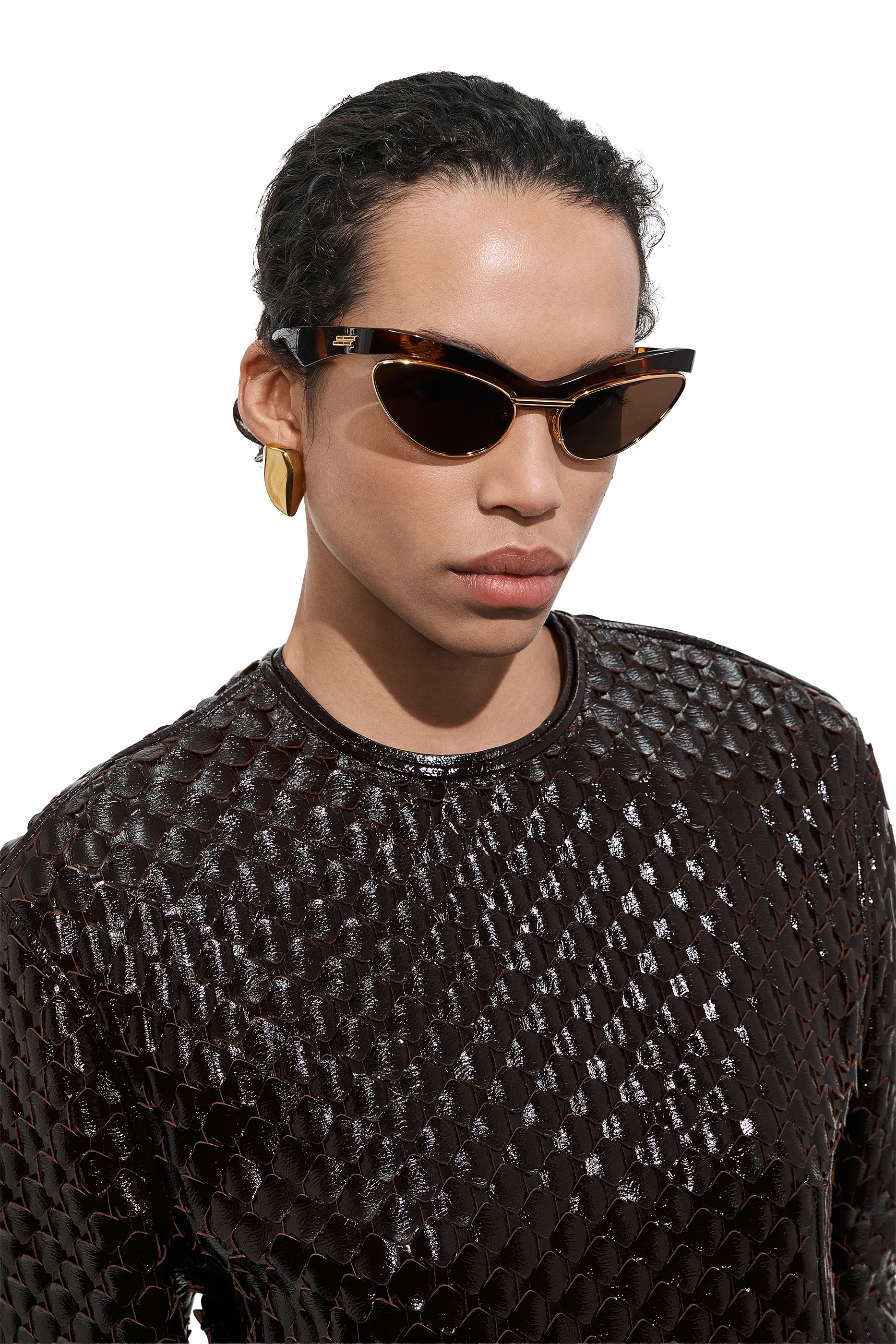  Small Prisma Earrings,18K Gold Finish Sterling Silver