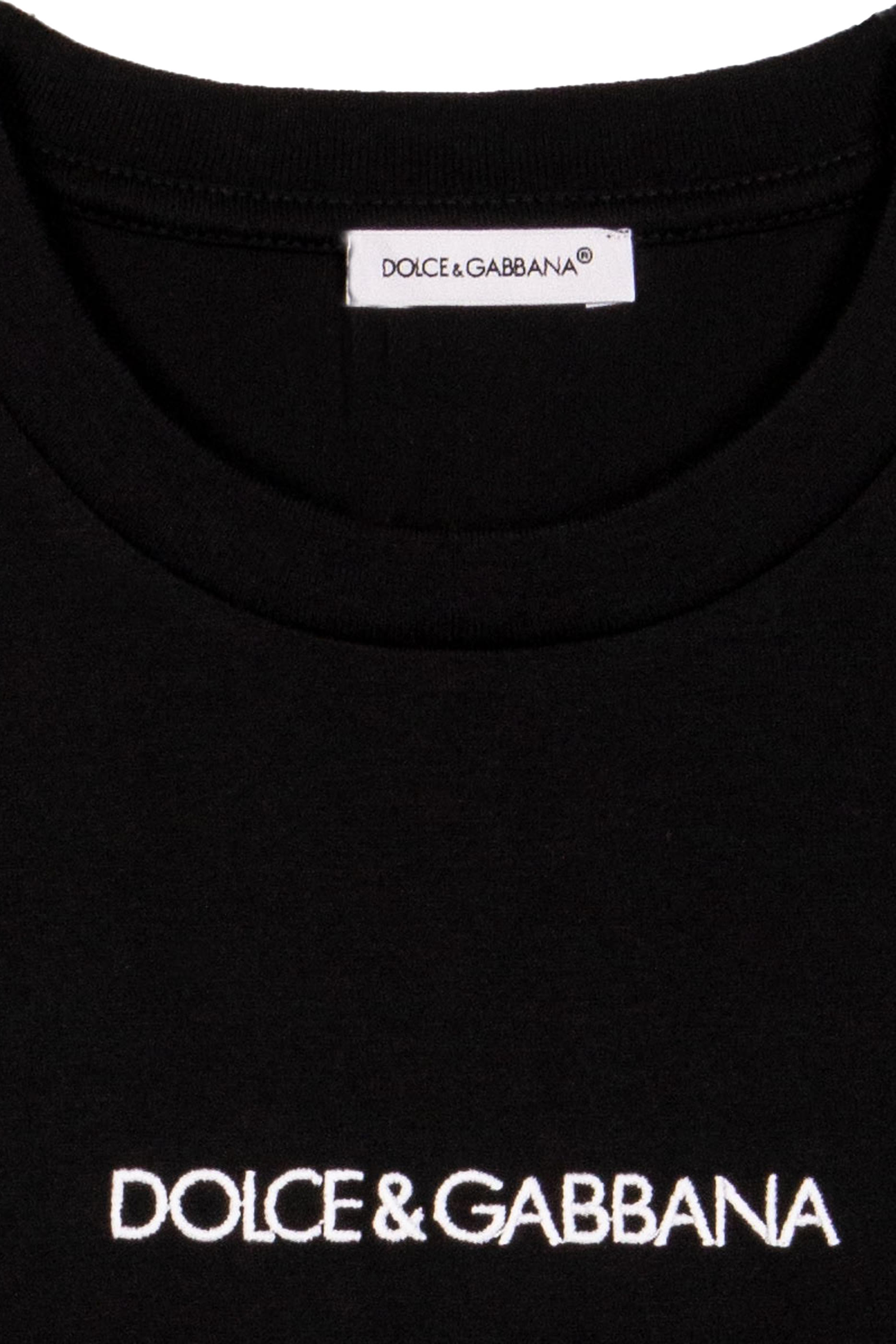 Kids Embroidered Logo Cotton T-Shirt