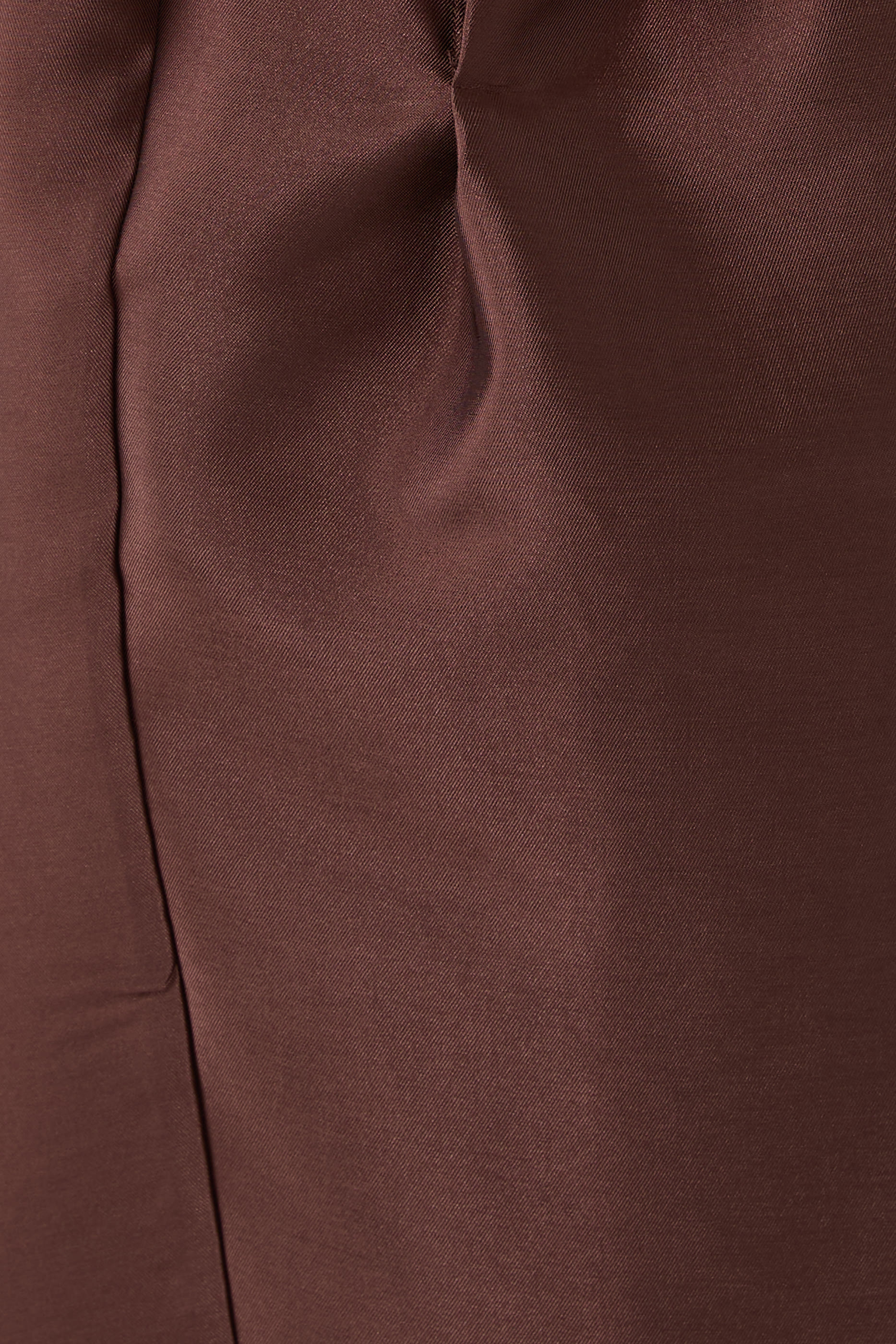 Heavy Satin Strapless Tulip Long Dress