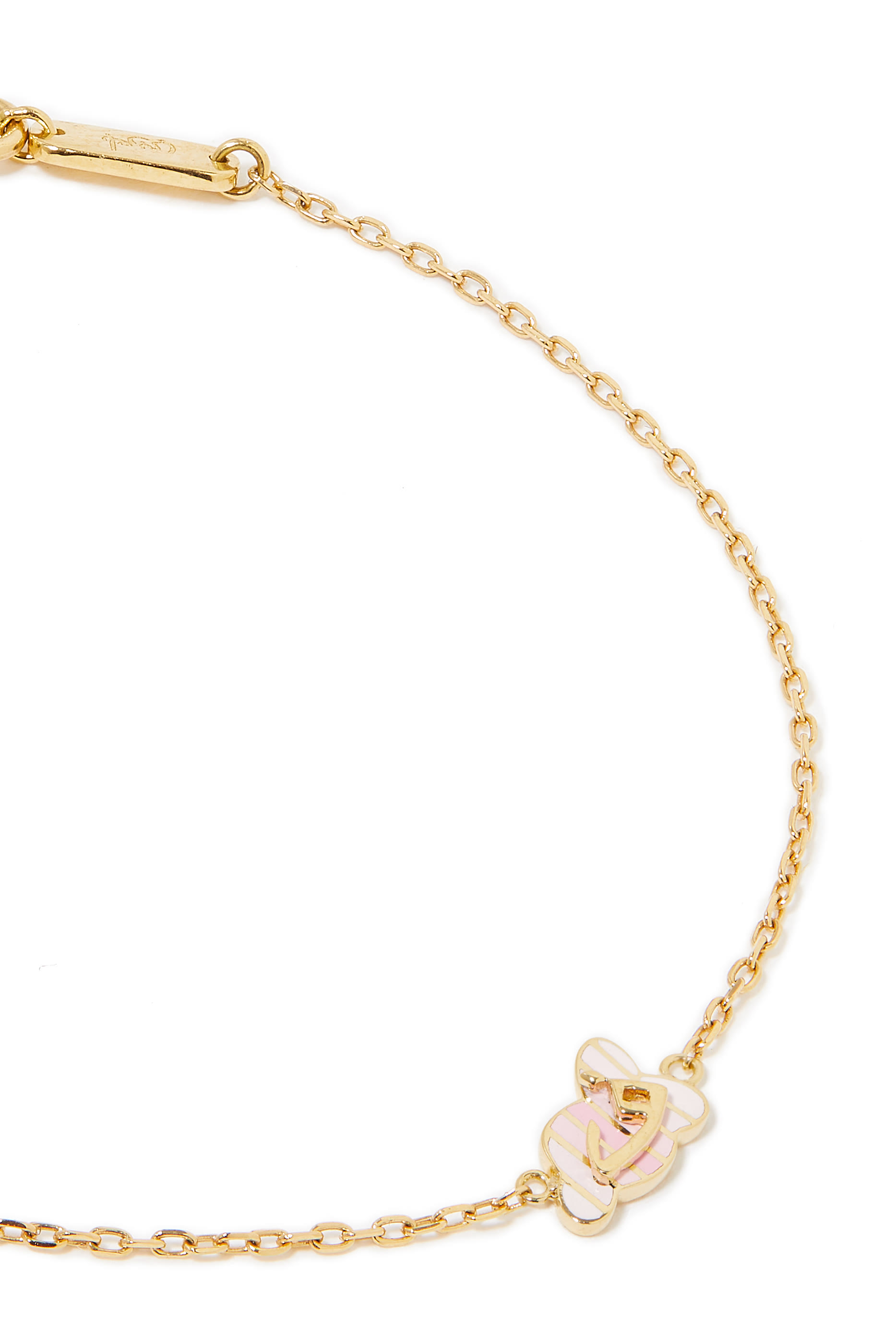 Kids Tiny Bling Bracelet, 18k Yellow Gold & Enamel