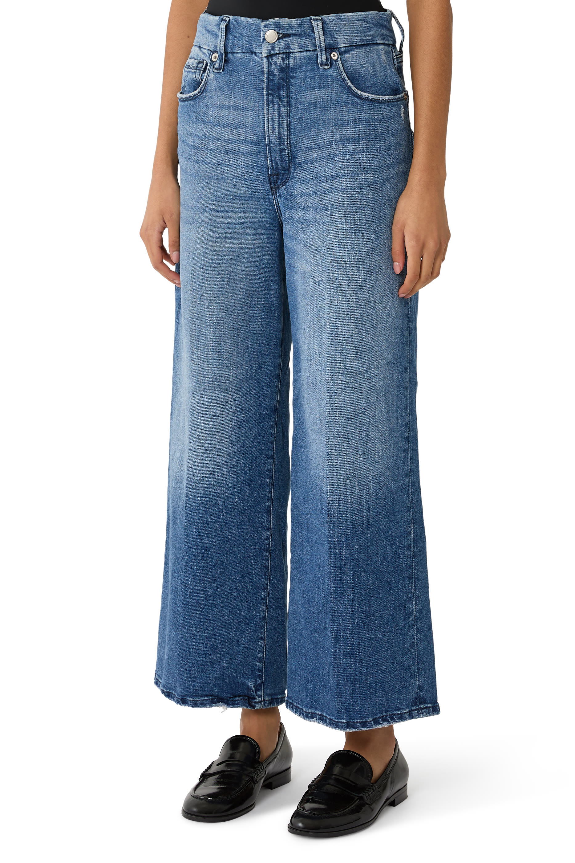 Good Waist Cropped Palazzo Jeans